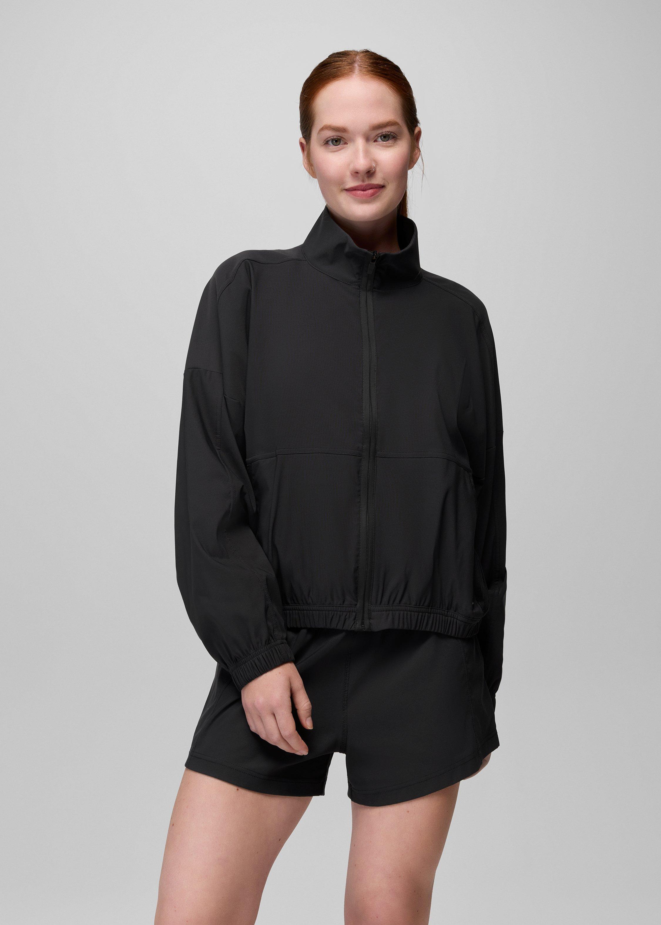 Womens prAna Send Off Full Zip - Black