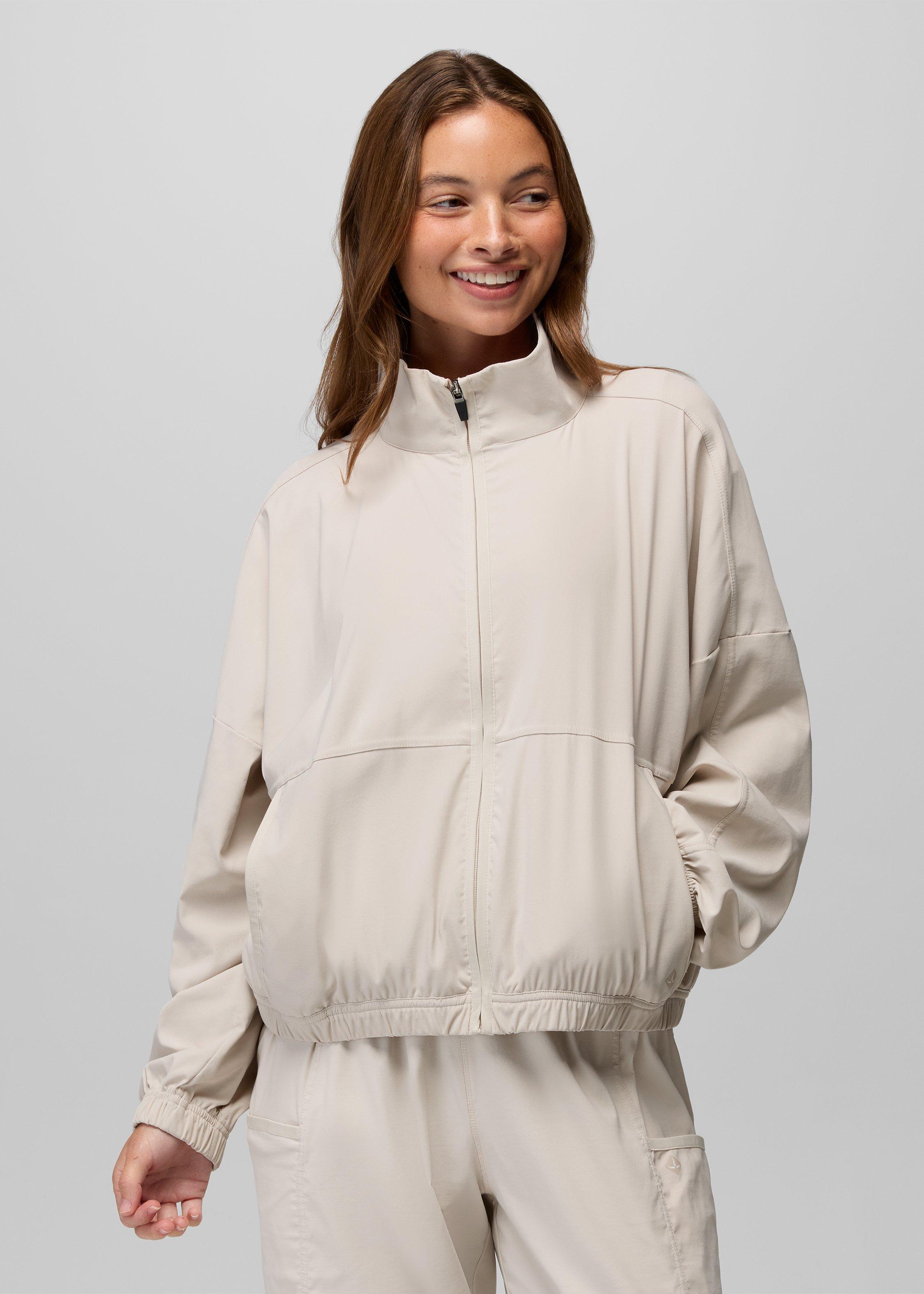 Womens prAna Send Off Full Zip - Almond
