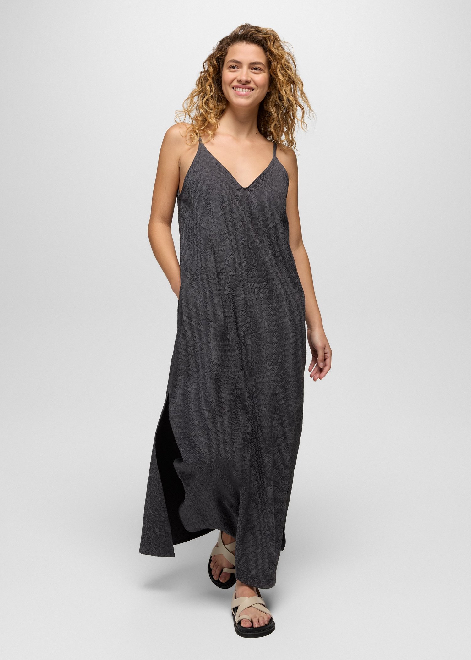 Womens prAna Coastal Sol Maxi Dress - Shadow