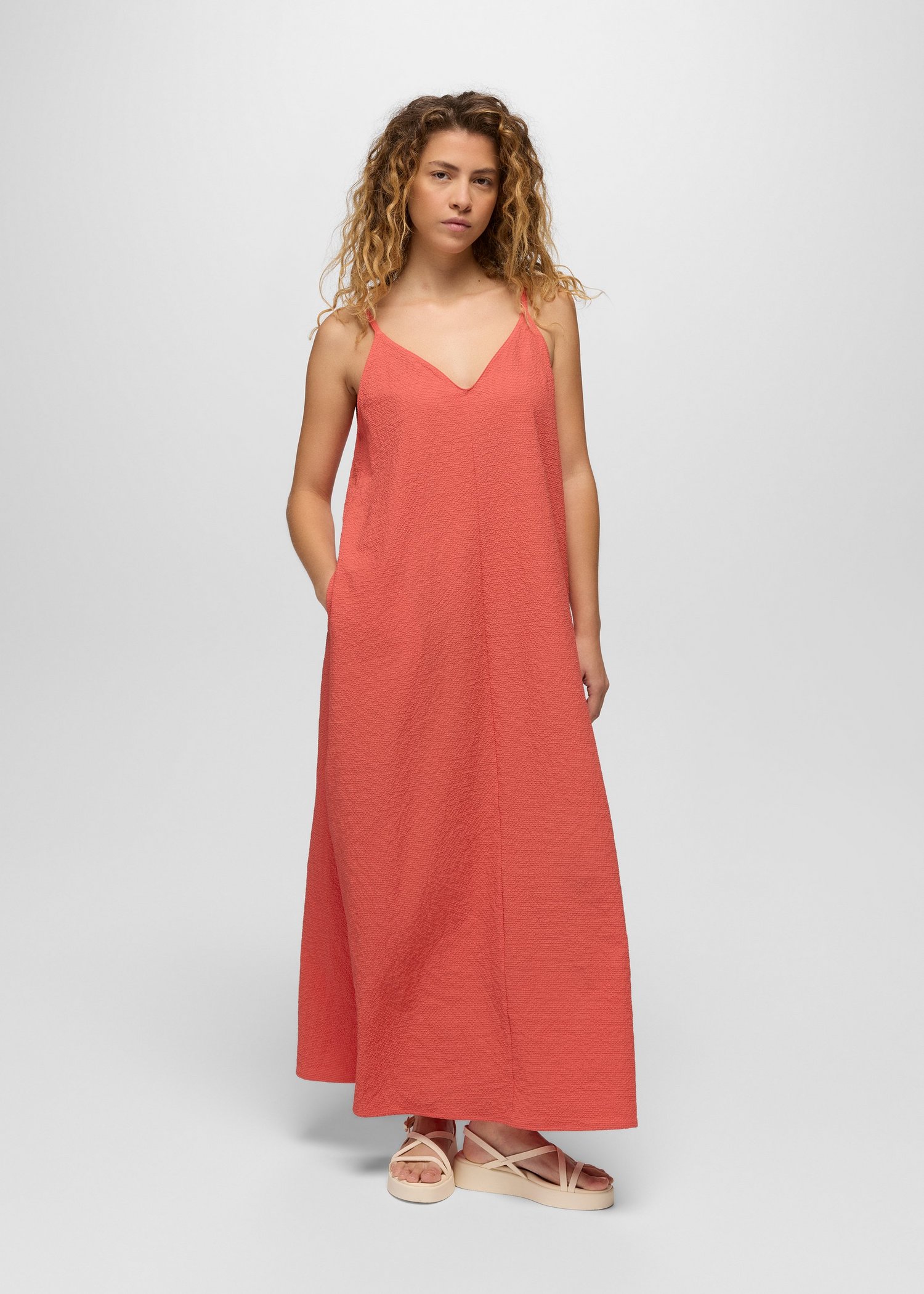Womens prAna Coastal Sol Maxi Dress - Lychee