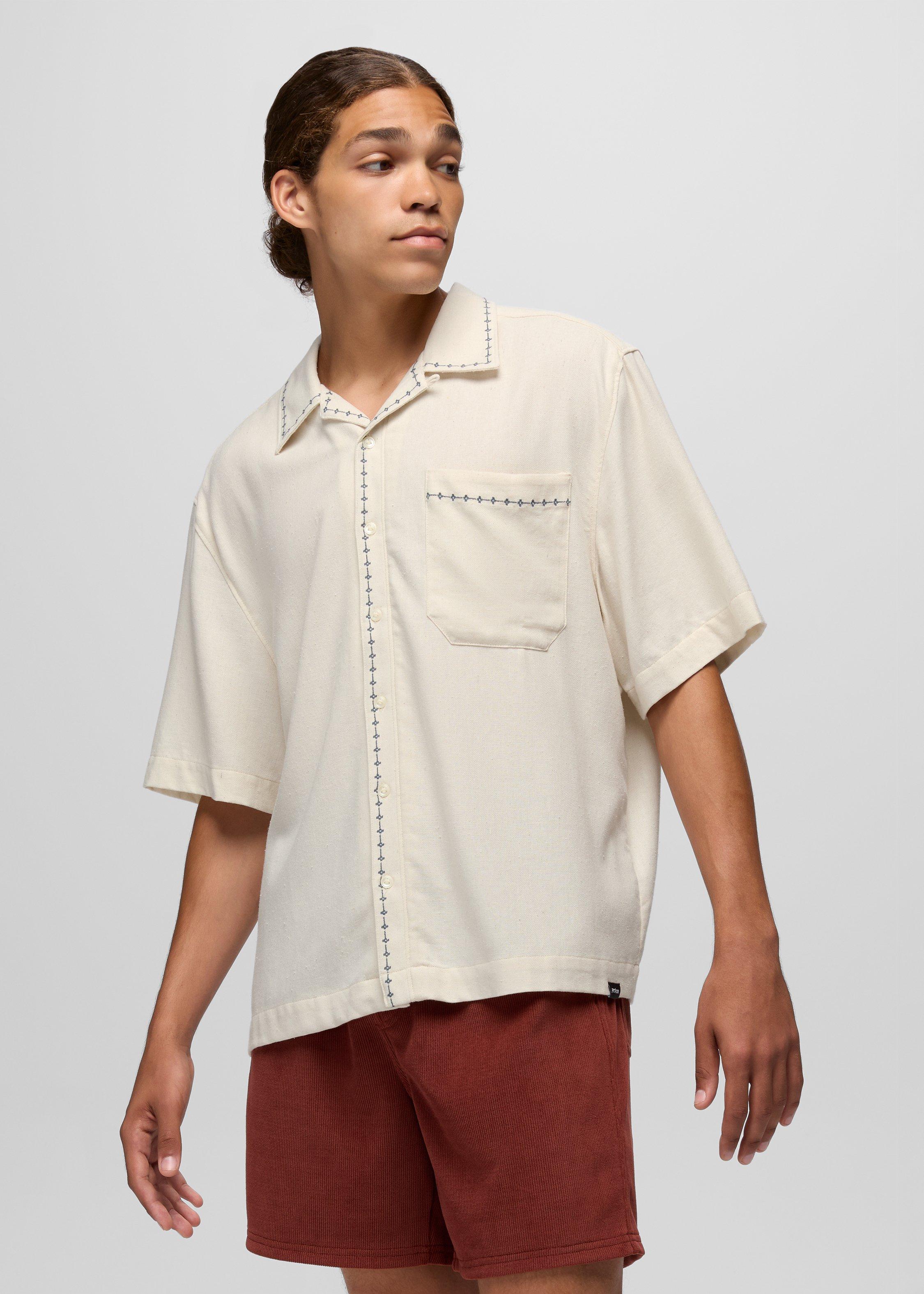 Mens prAna Del Norte Short Sleeve Shirt - Alba