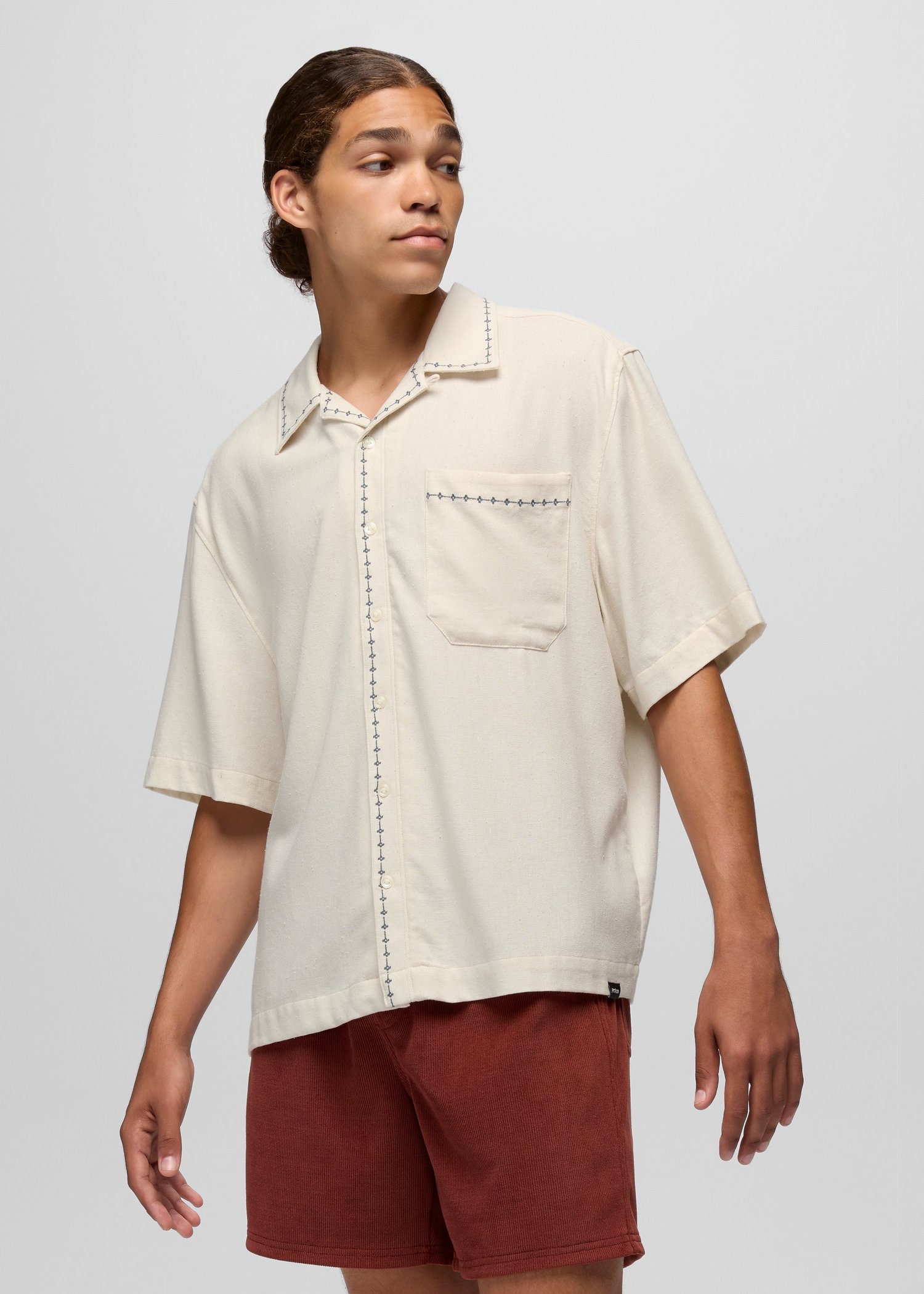 Mens prAna Del Norte Short Sleeve Shirt - Alba