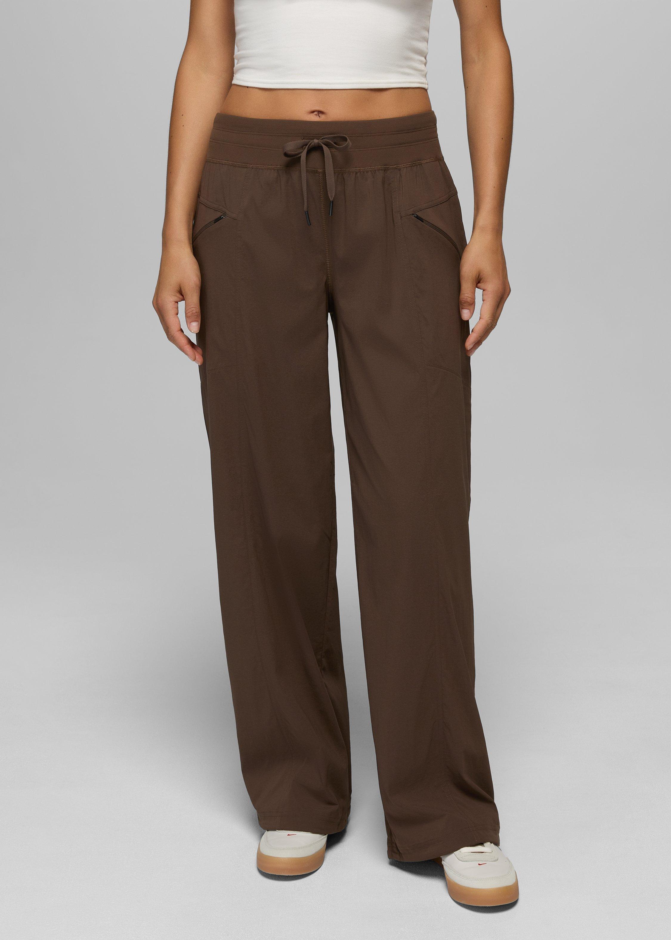 Womens prAna Koen Wide Leg Pant - Dark Roast