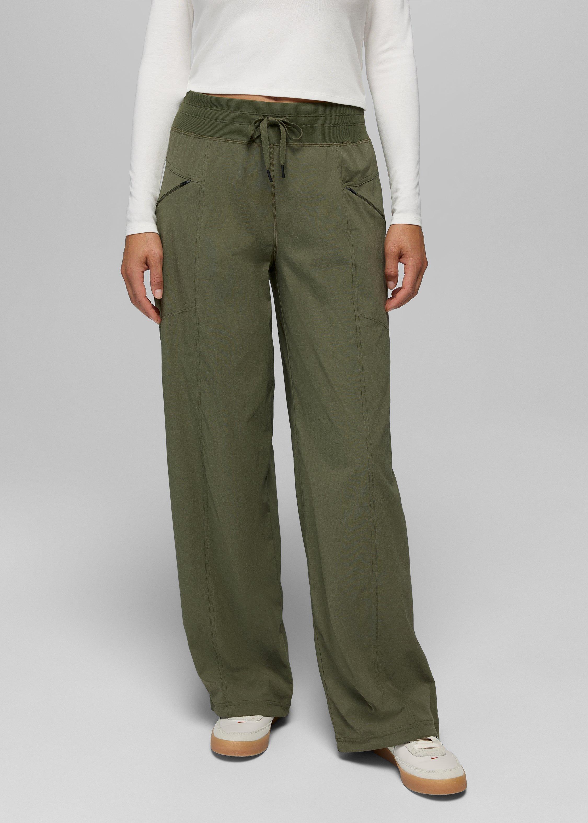 Womens prAna Koen Wide Leg Pant - Cargo Green