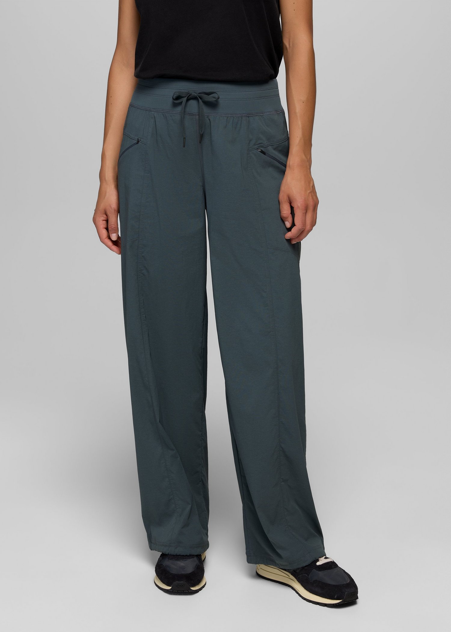 Womens prAna Koen Wide Leg Pant - Grey Blue