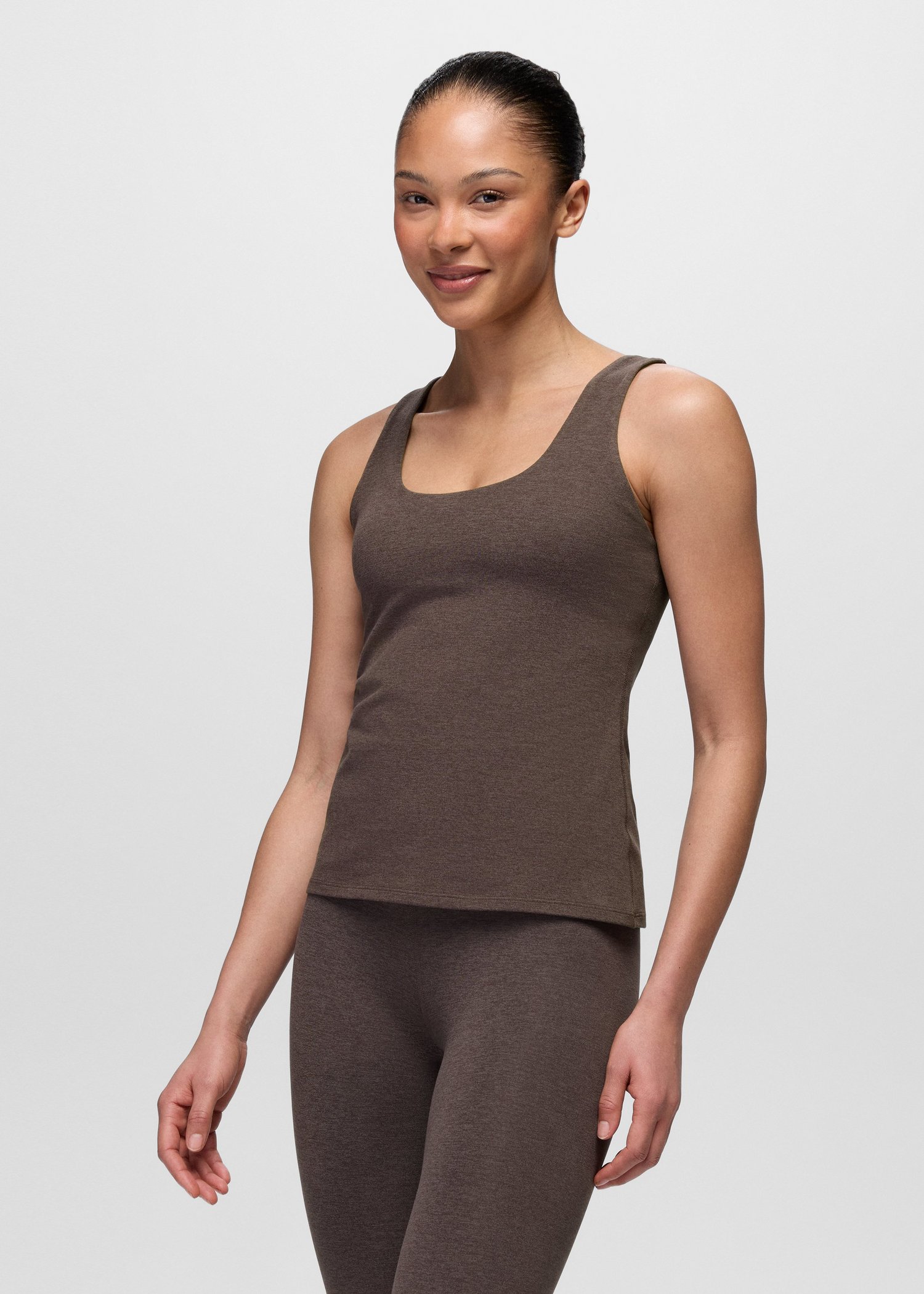 Womens prAna Heavana™ Essential Tank - Basalt Heather
