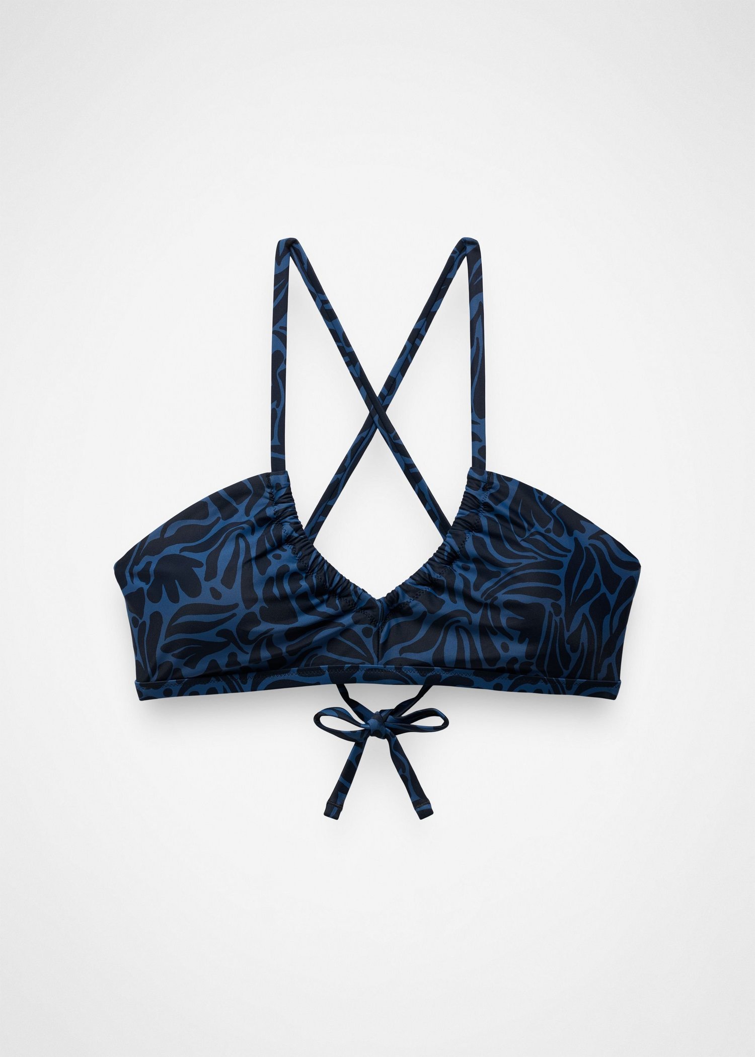 Womens prAna Reef Break Adjustable Swim Top - Black Seaweed