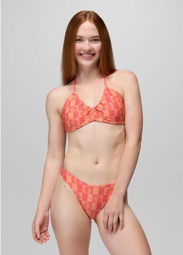Reef Break Adjustable Swim Top, Color: Guava Pop Checker, image 14