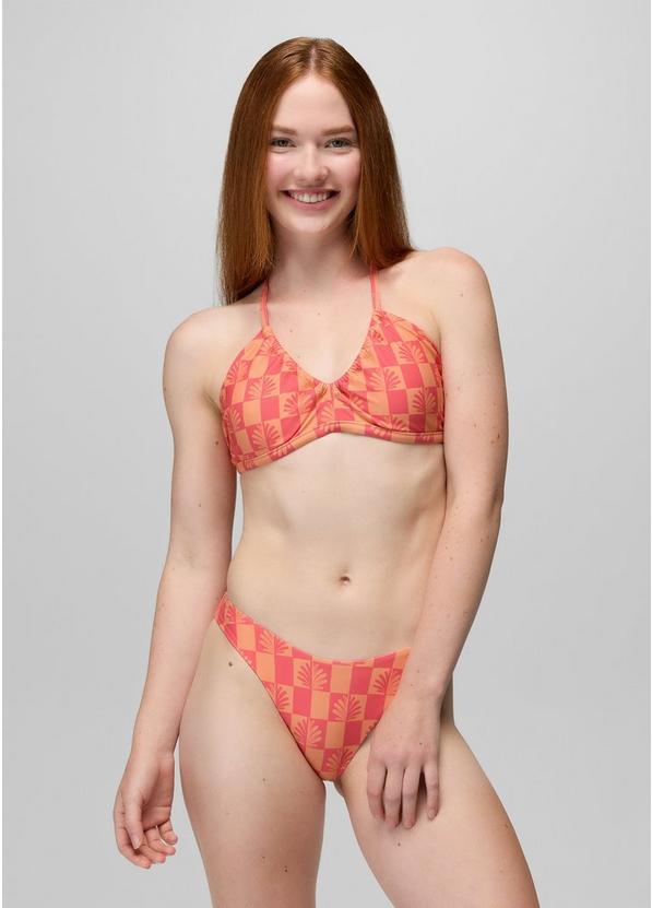 Reef Break Adjustable Swim Top, Color: Guava Pop Checker, image 2