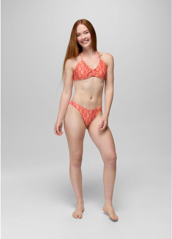 Reef Break Adjustable Swim Top, Color: Guava Pop Checker, image 6