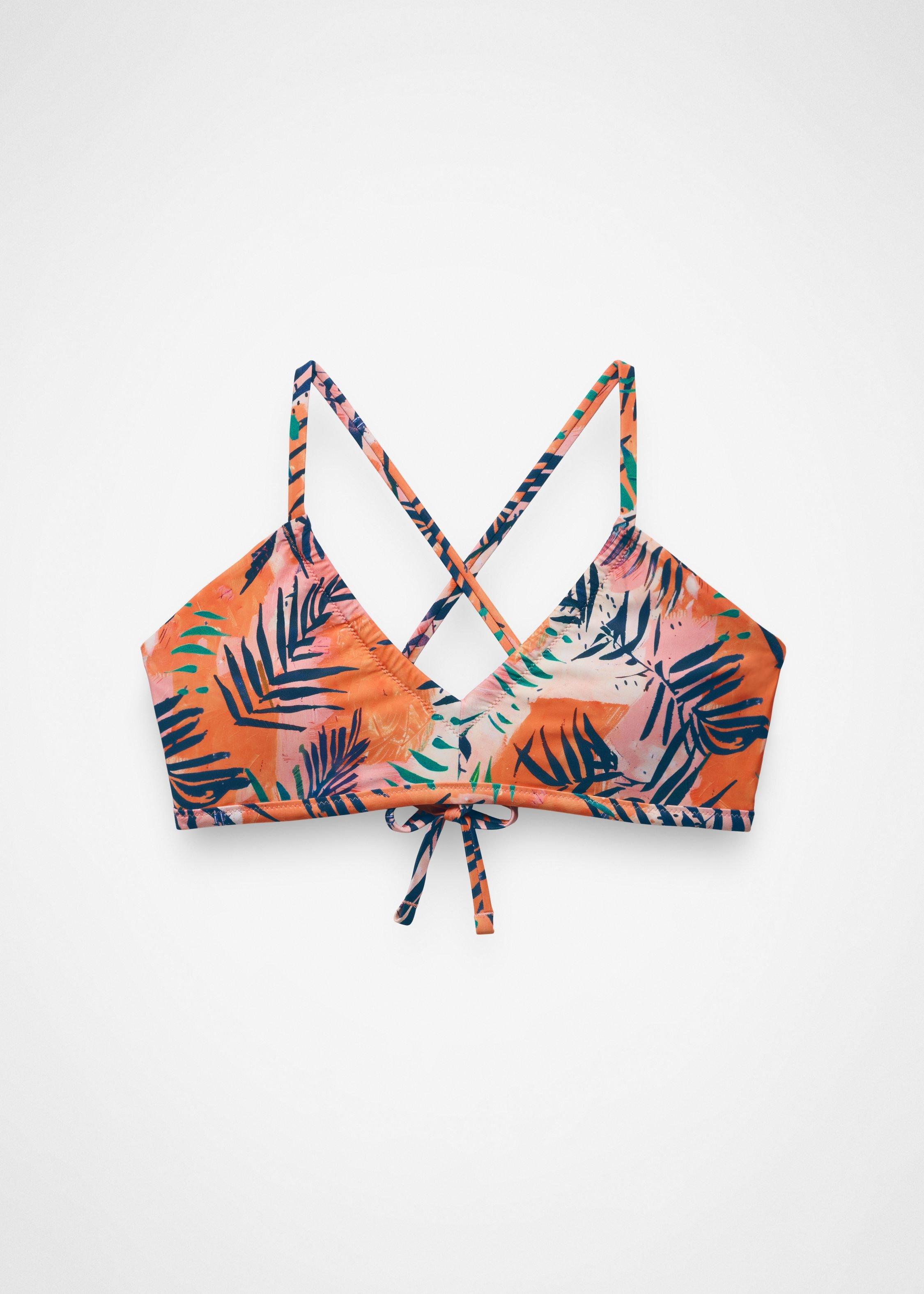Womens prAna Reef Break Adjustable Swim Top - Papaya Island Fever