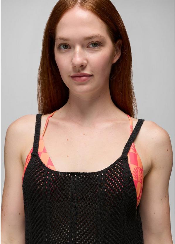 Crochet Mini Dress, Color: Black, image 3