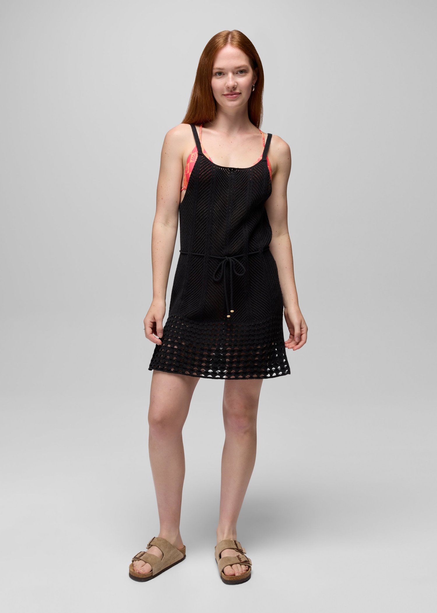 Womens prAna Crochet Mini Dress - Black