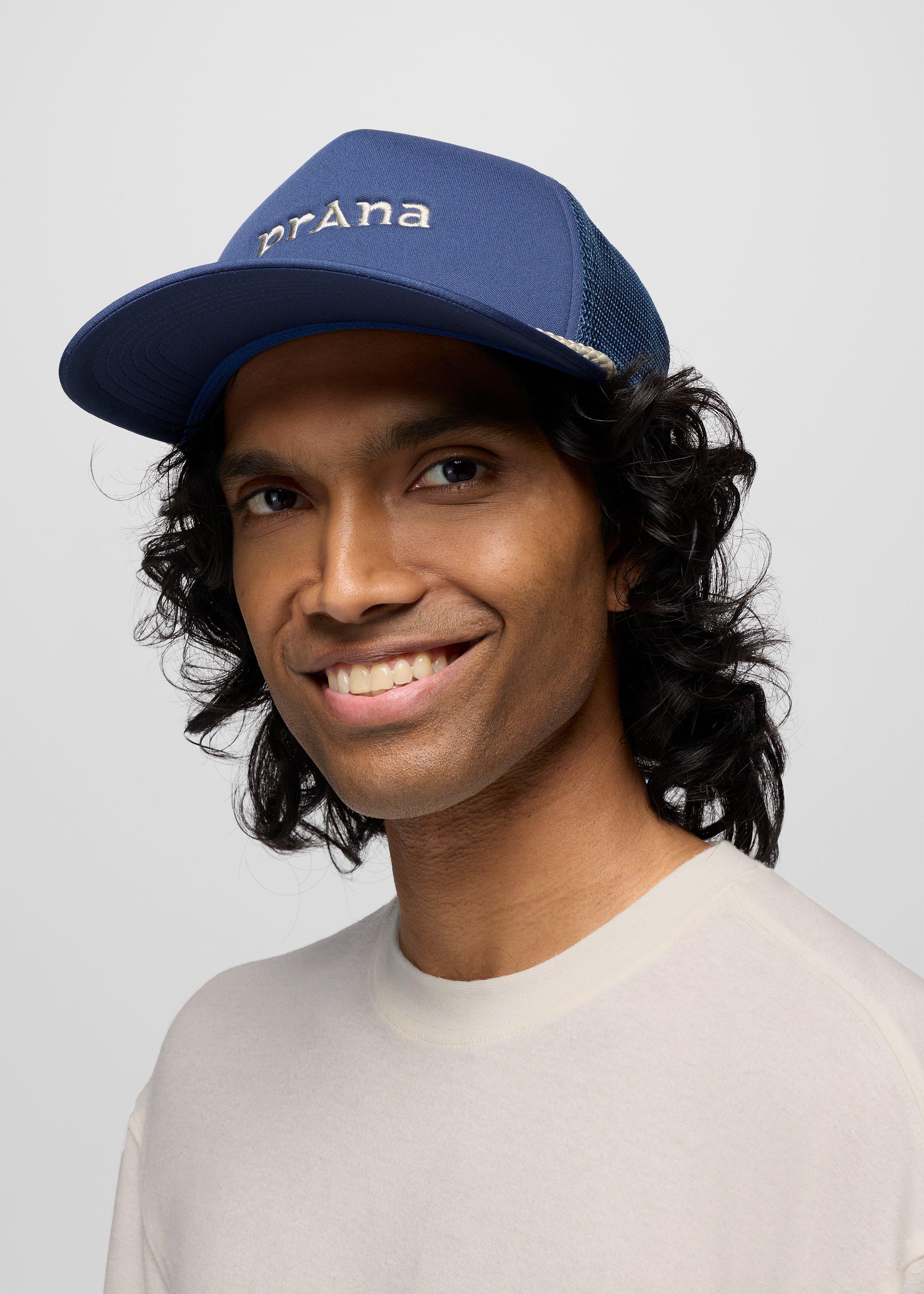 prAna Doohickey Foam Trucker Hat in Bluff Blue