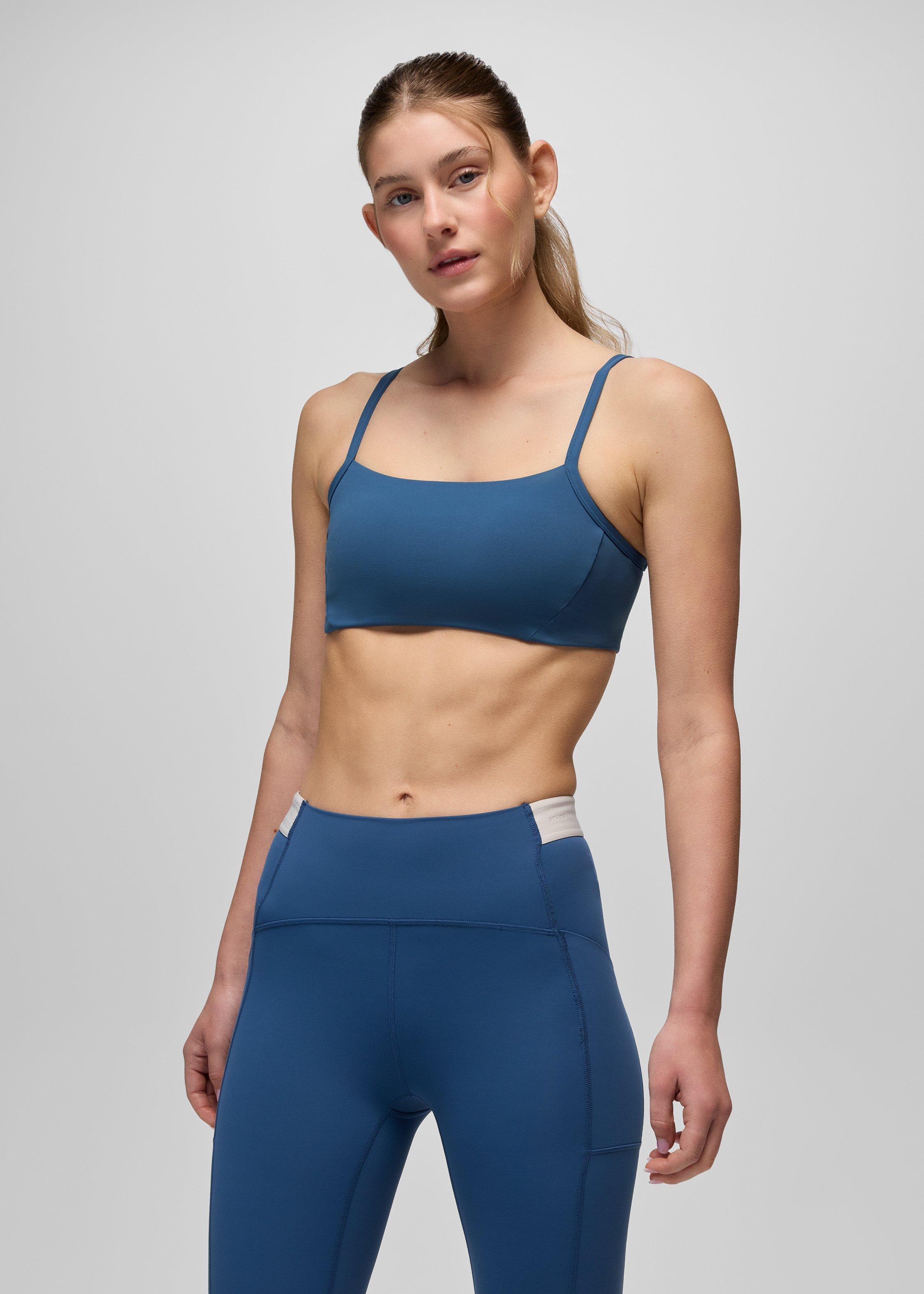 Womens prAna Luxara&trade; Balance Bra - Bluff Blue