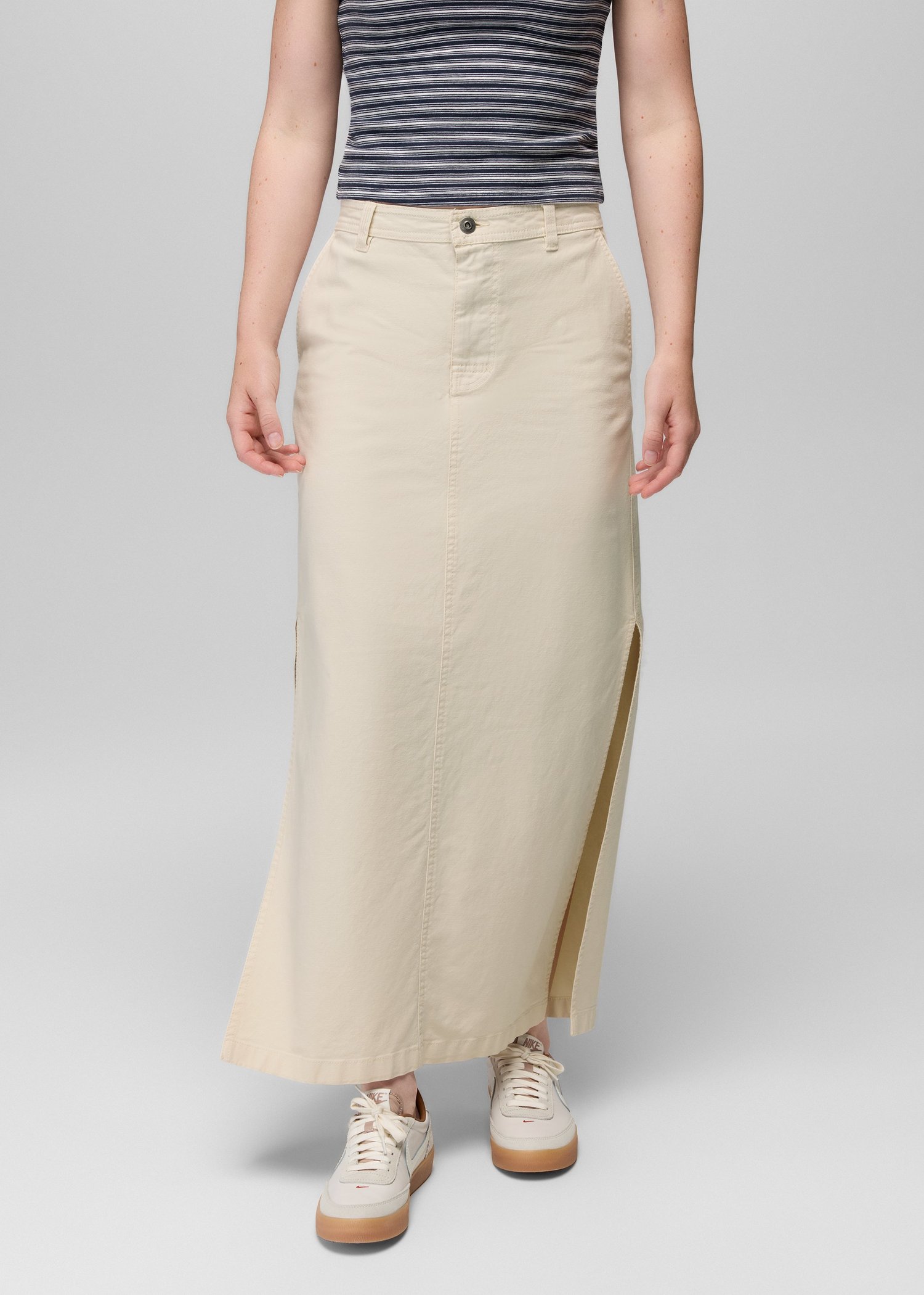 Womens prAna Rock Ridge Maxi Skirt - Beach Pebble