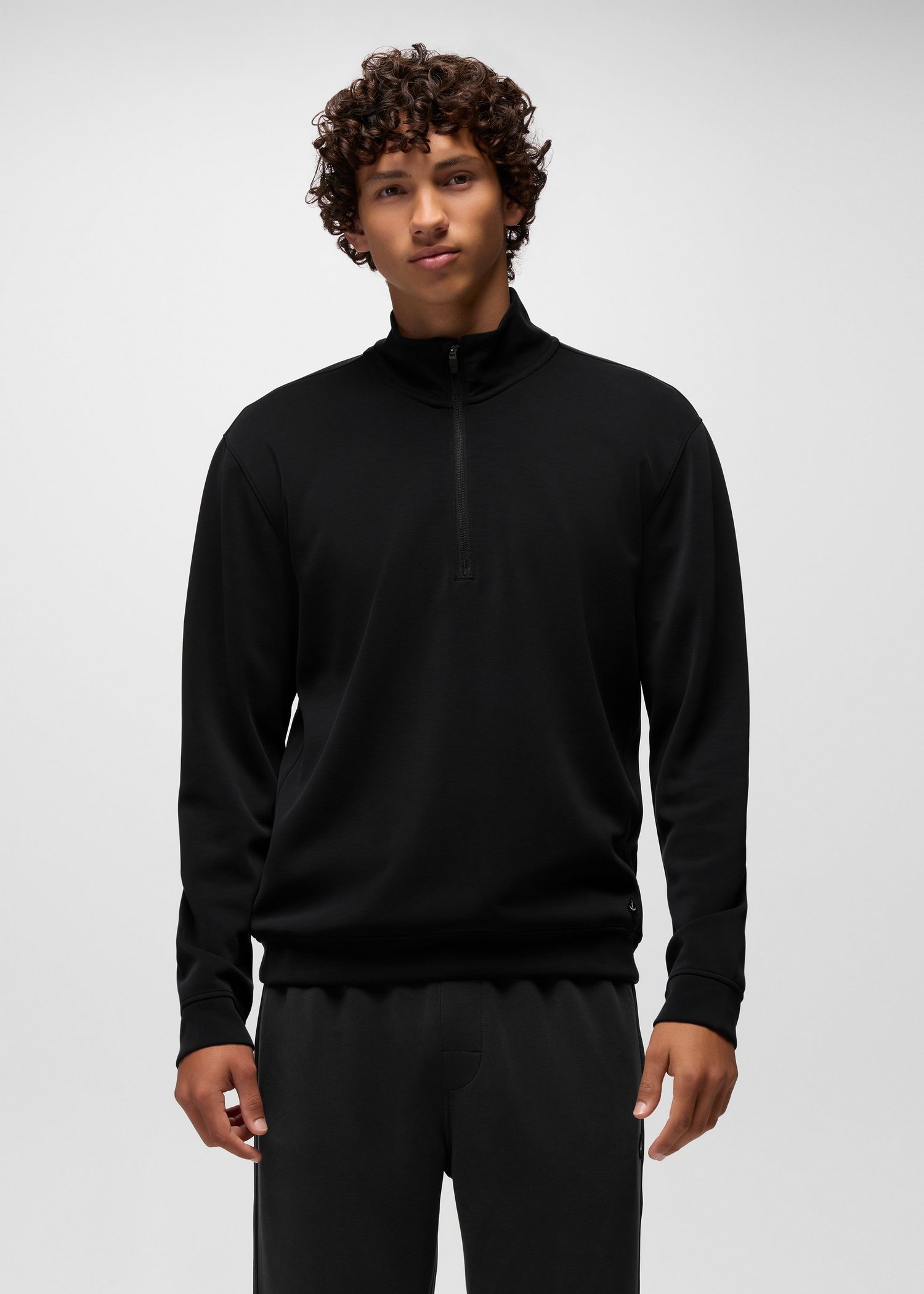 Mens prAna Shea Soft 1/4 Zip - Black