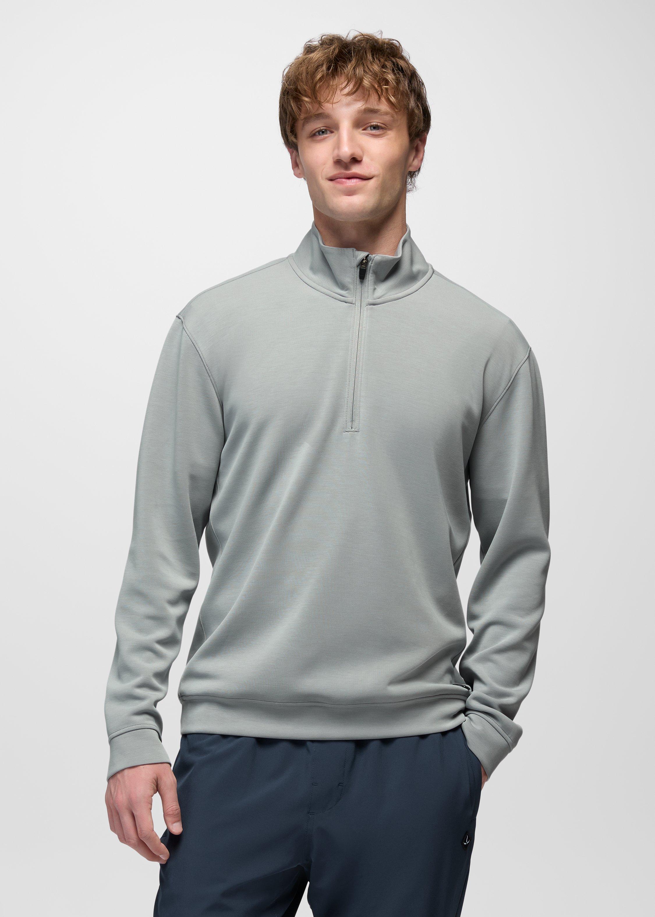 Mens prAna Shea Soft 1/4 Zip - Sterling