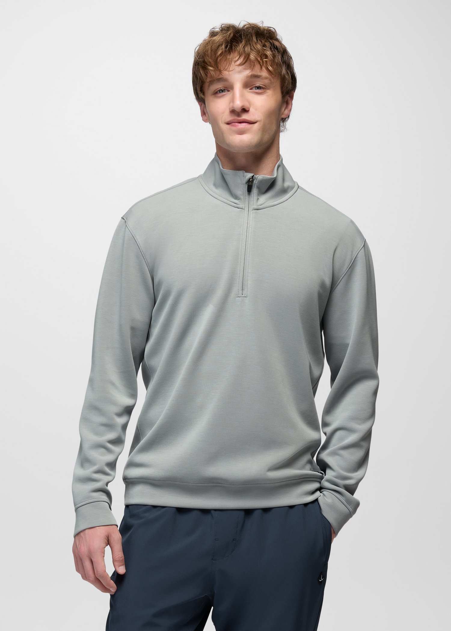 Mens prAna Shea Soft 1/4 Zip - Sterling