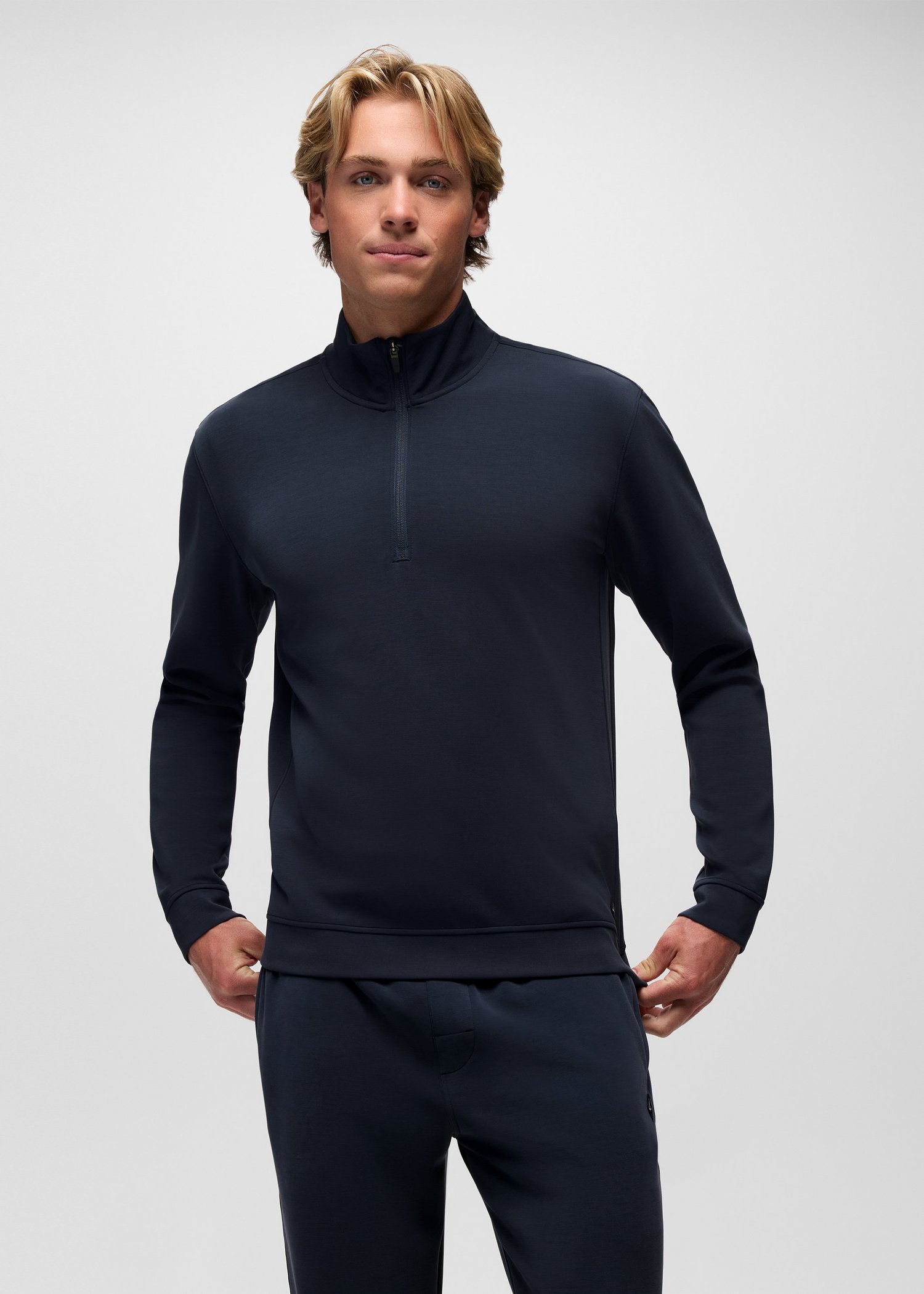 Mens prAna Shea Soft 1/4 Zip - Nautical