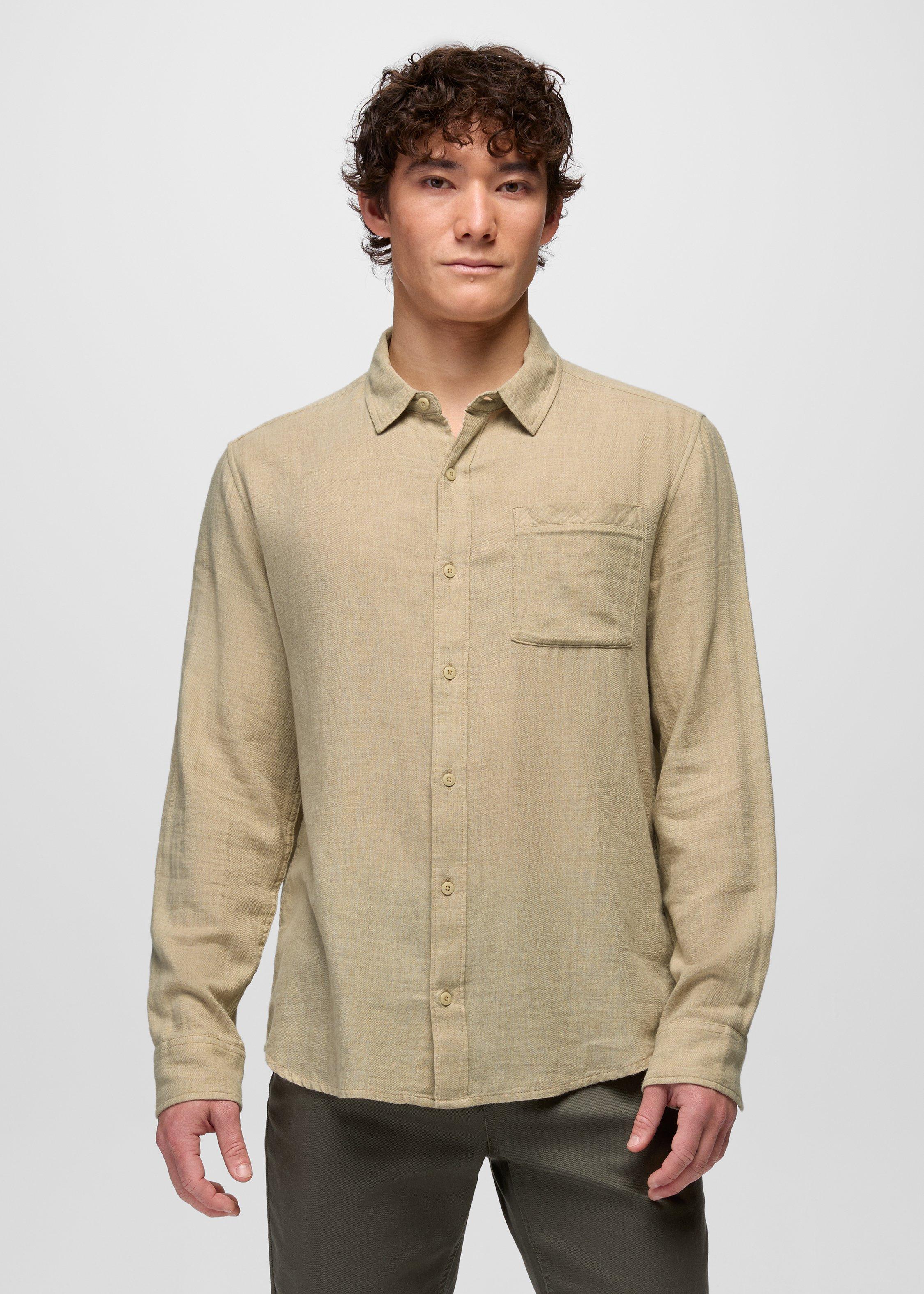 Mens prAna Mendocino Shirt - Chamois