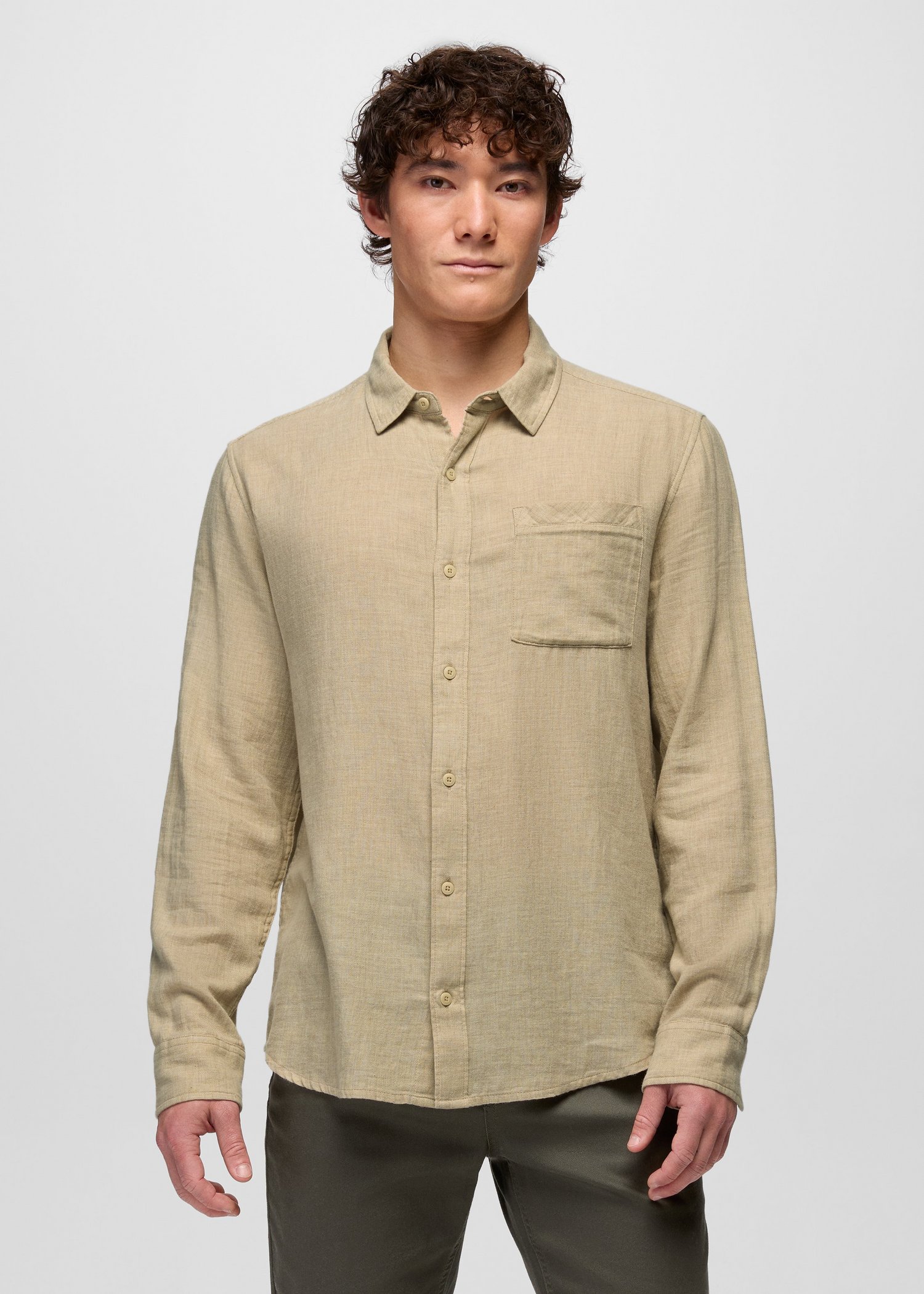 Mens prAna Mendocino Shirt - Chamois