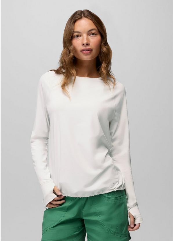 Eileen Cinch Long Sleeve Top, Color: Soft White, image 1