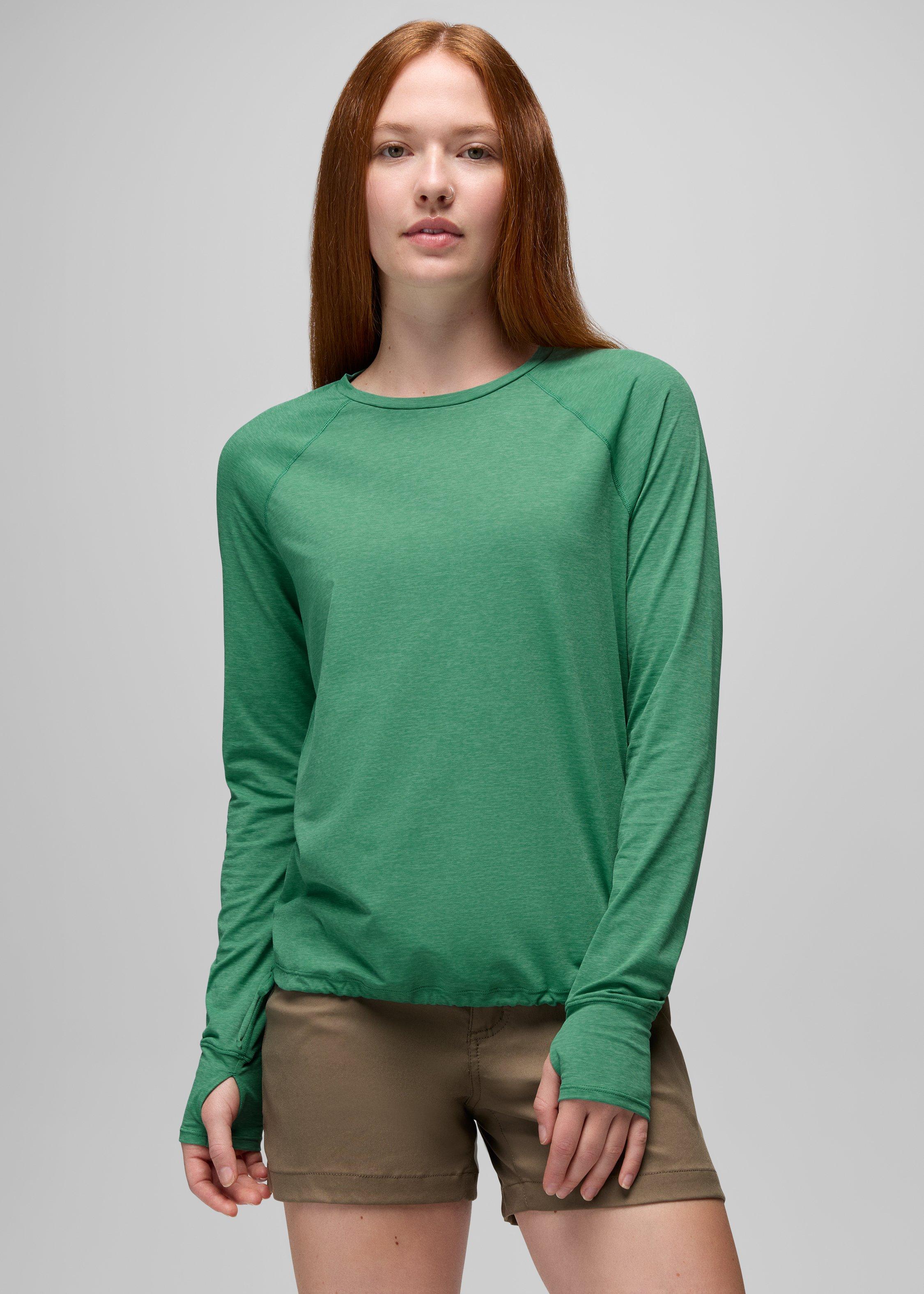 Womens prAna Eileen Cinch Long Sleeve Top - Jade