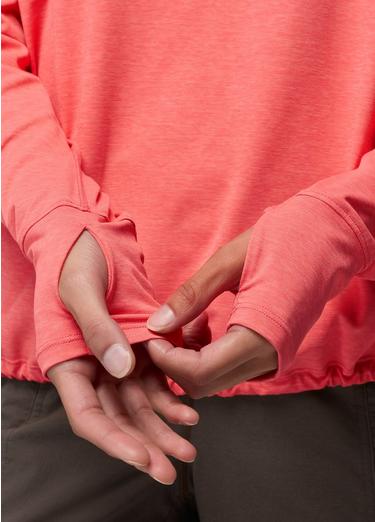 Eileen Cinch Long Sleeve Top, Color: Guava Pop, image 12