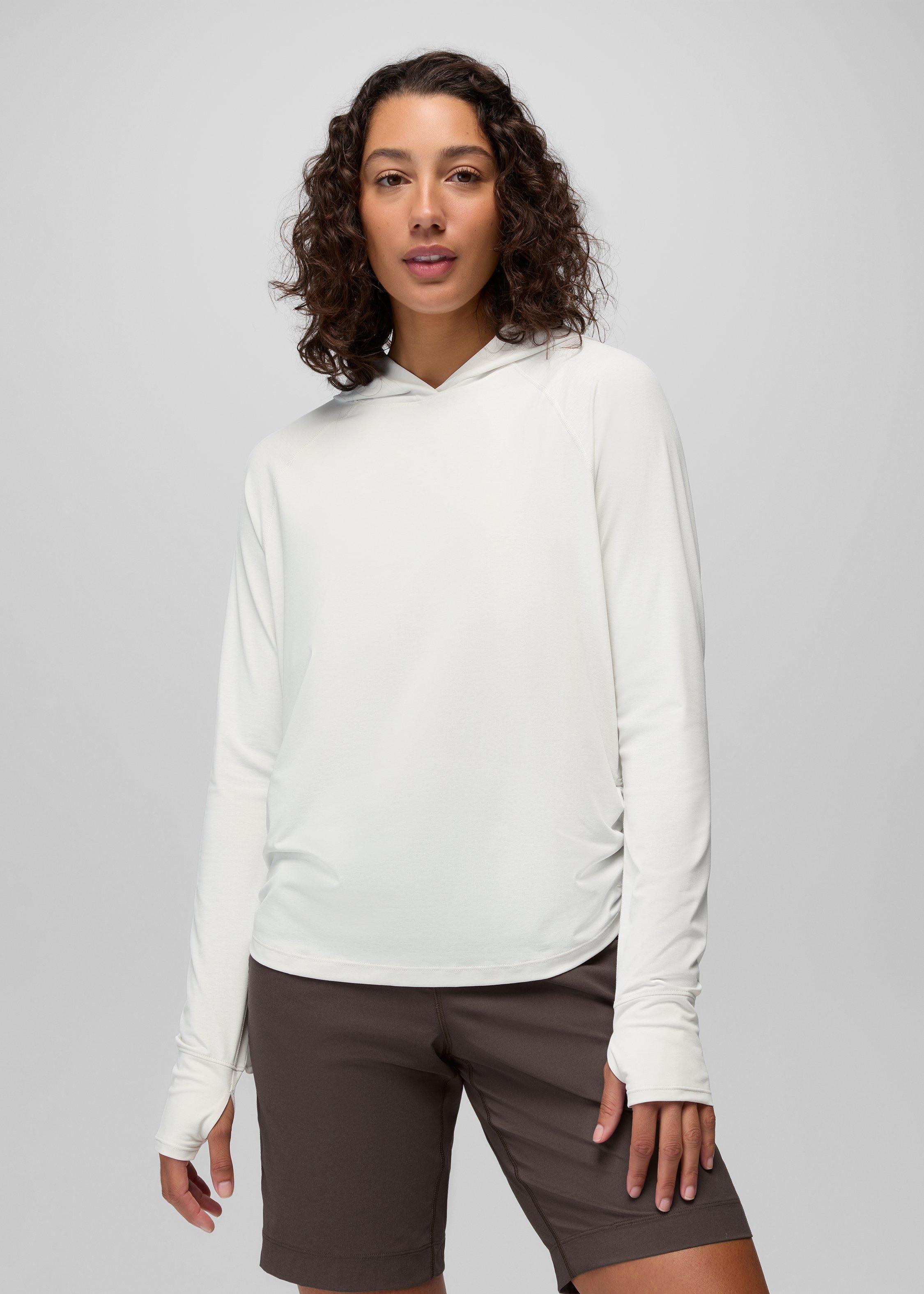 Womens prAna Eileen Hoodie - Soft White
