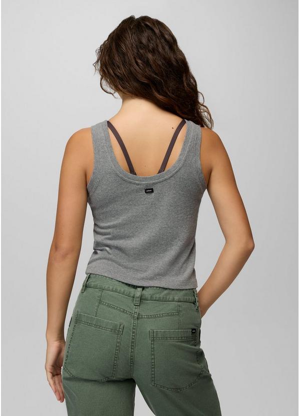 Lotus Tank Top, Color: Heather Grey, image 2