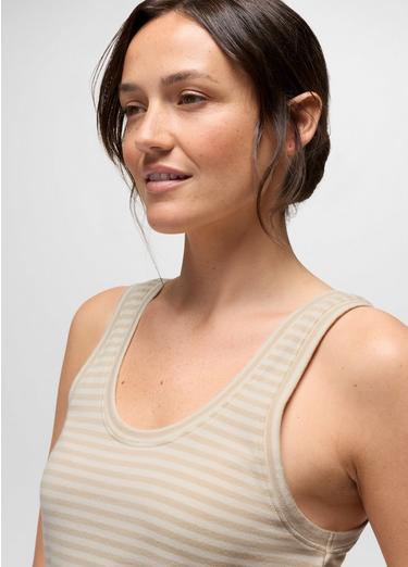 Lotus Tank Top, Color: Stone Stripe, image 3
