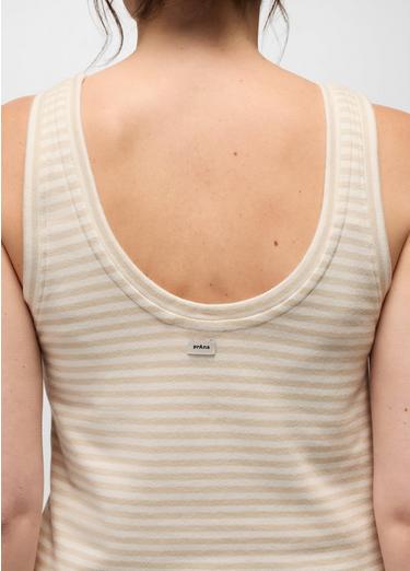 Lotus Tank Top, Color: Stone Stripe, image 4