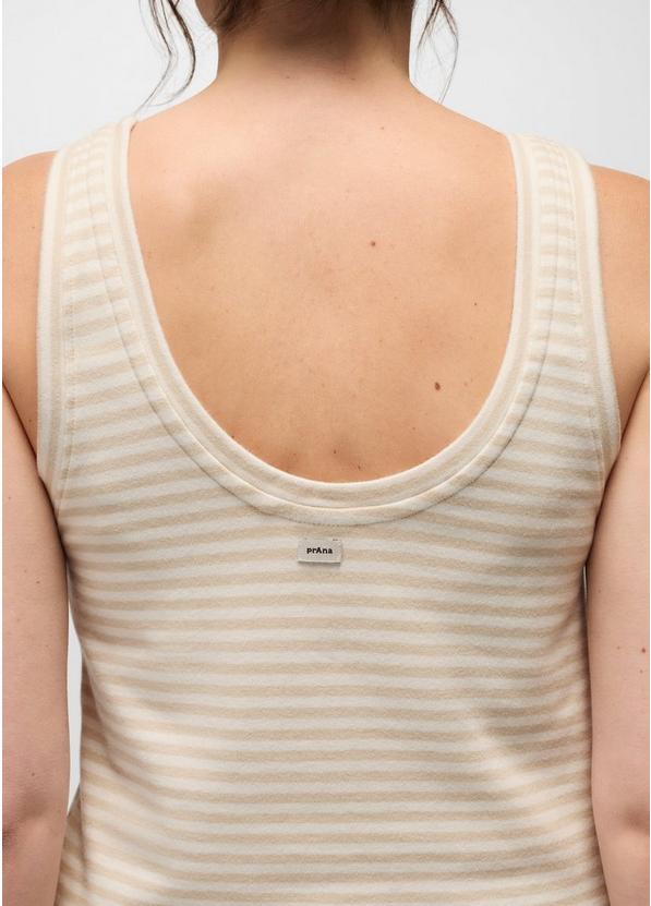 Lotus Tank Top, Color: Stone Stripe, image 4