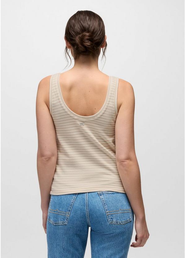 Lotus Tank Top, Color: Stone Stripe, image 2