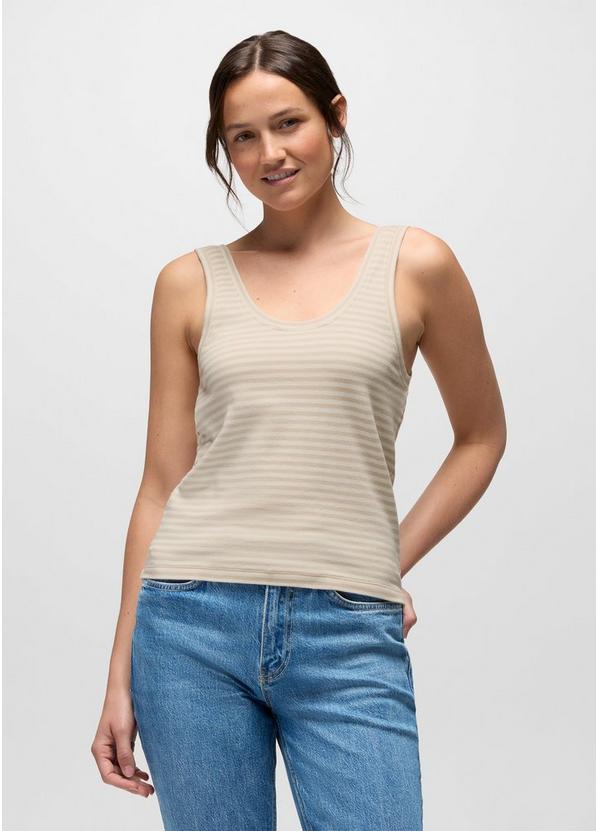 Lotus Tank Top, Color: Stone Stripe, image 1