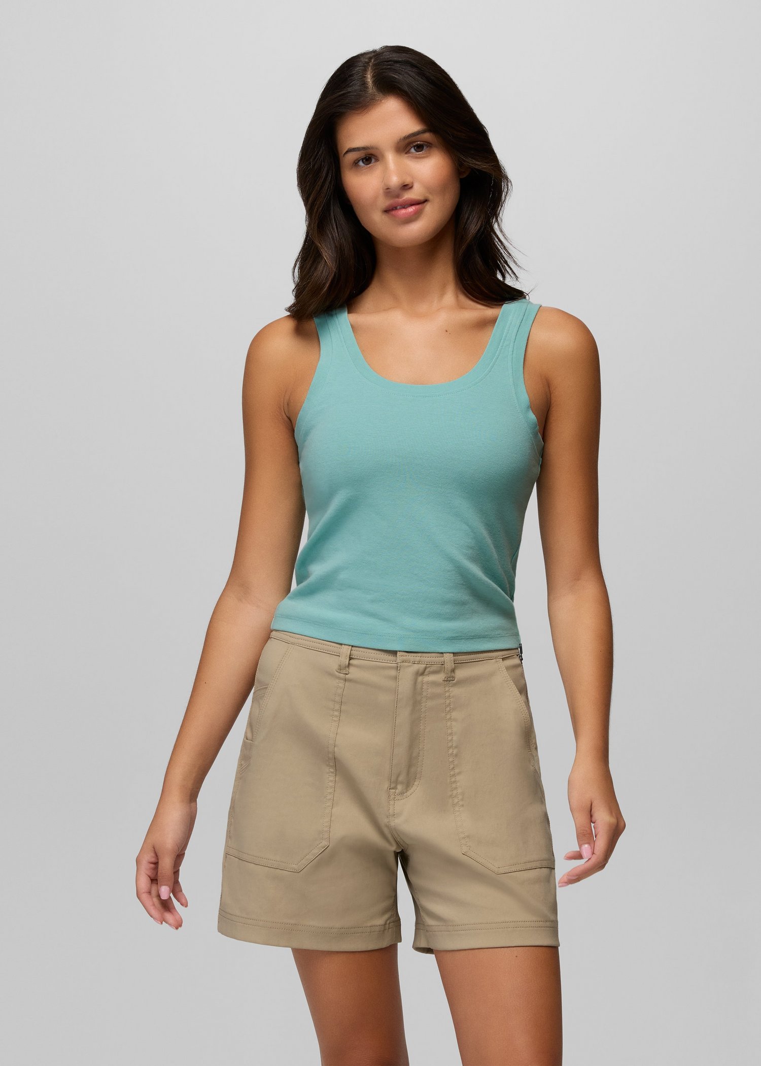 Womens prAna Lotus Tank Top - Sea Glass