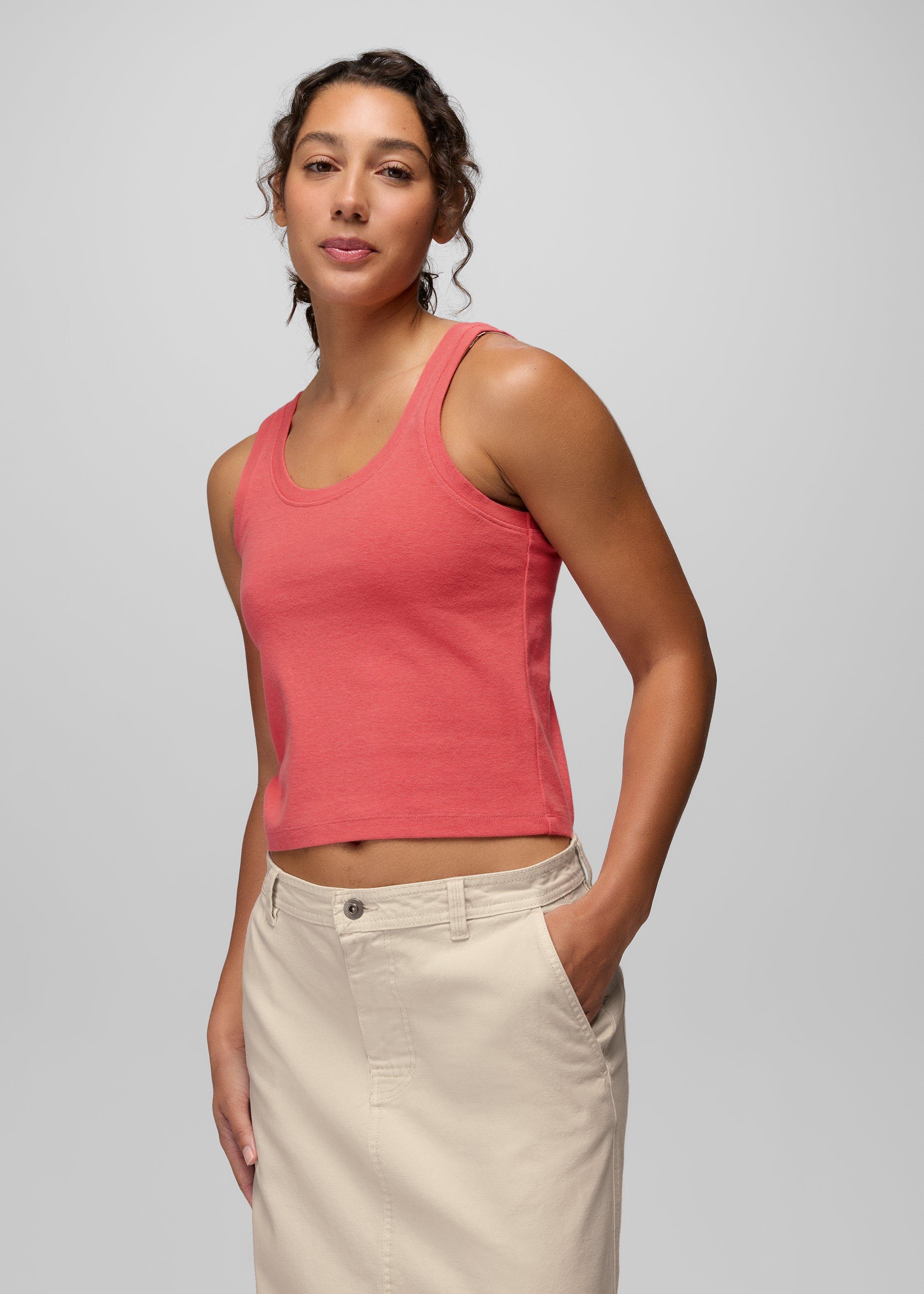 Womens prAna Lotus Tank Top - Guava