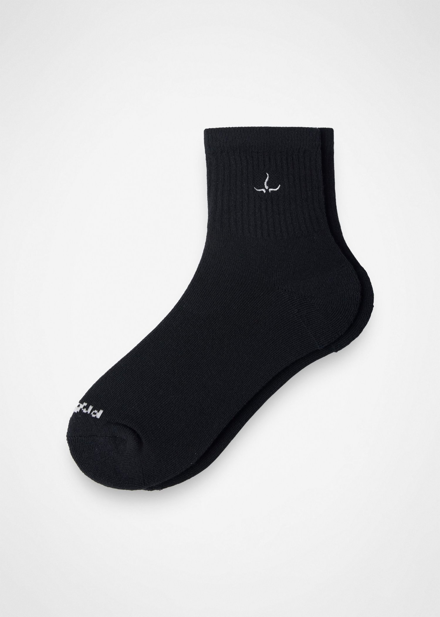 Gender Neutral prAna Horns Half Crew Sock - Black / Soft White