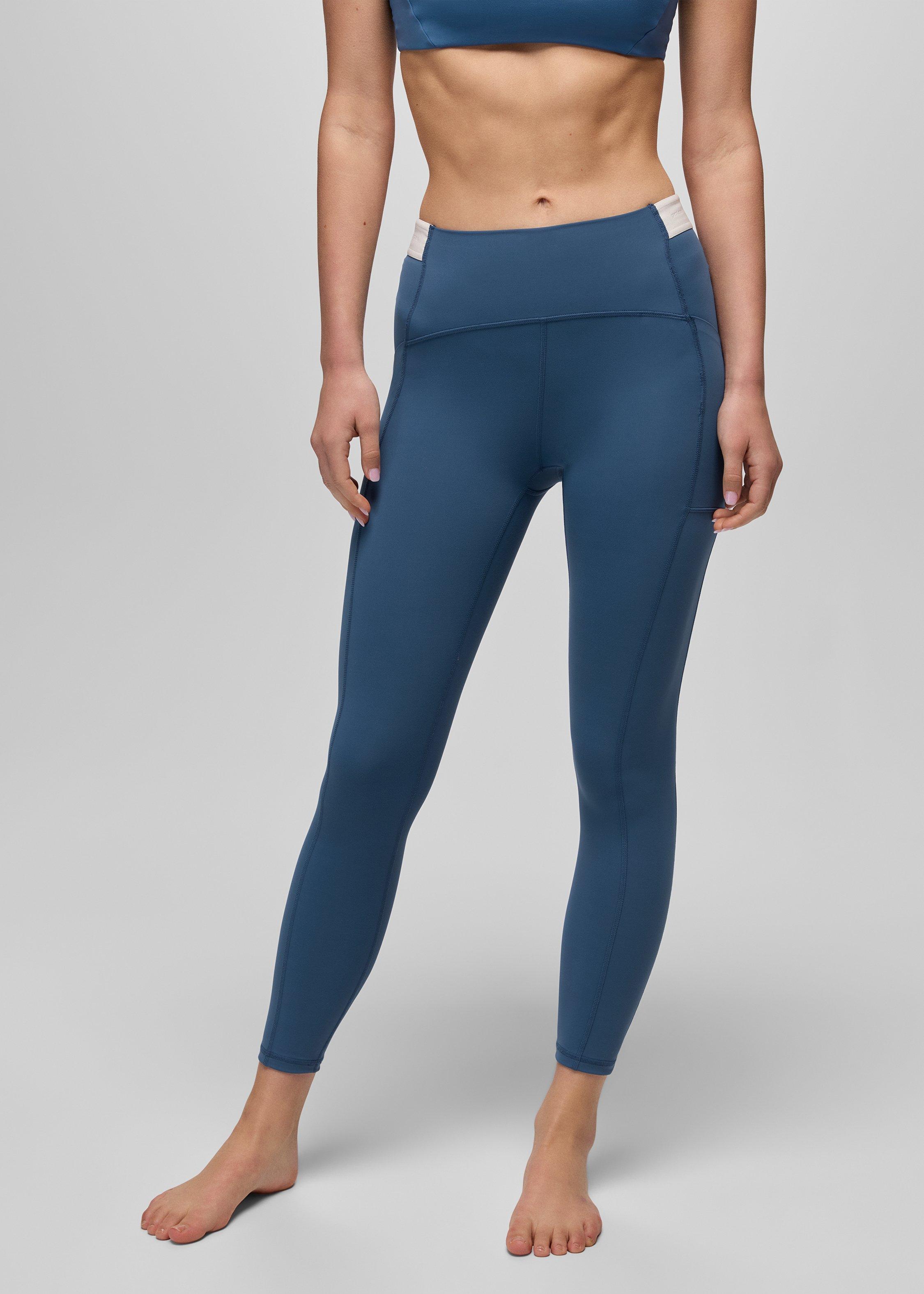 Womens prAna Luxara™ Balance Legging - Bluff Blue