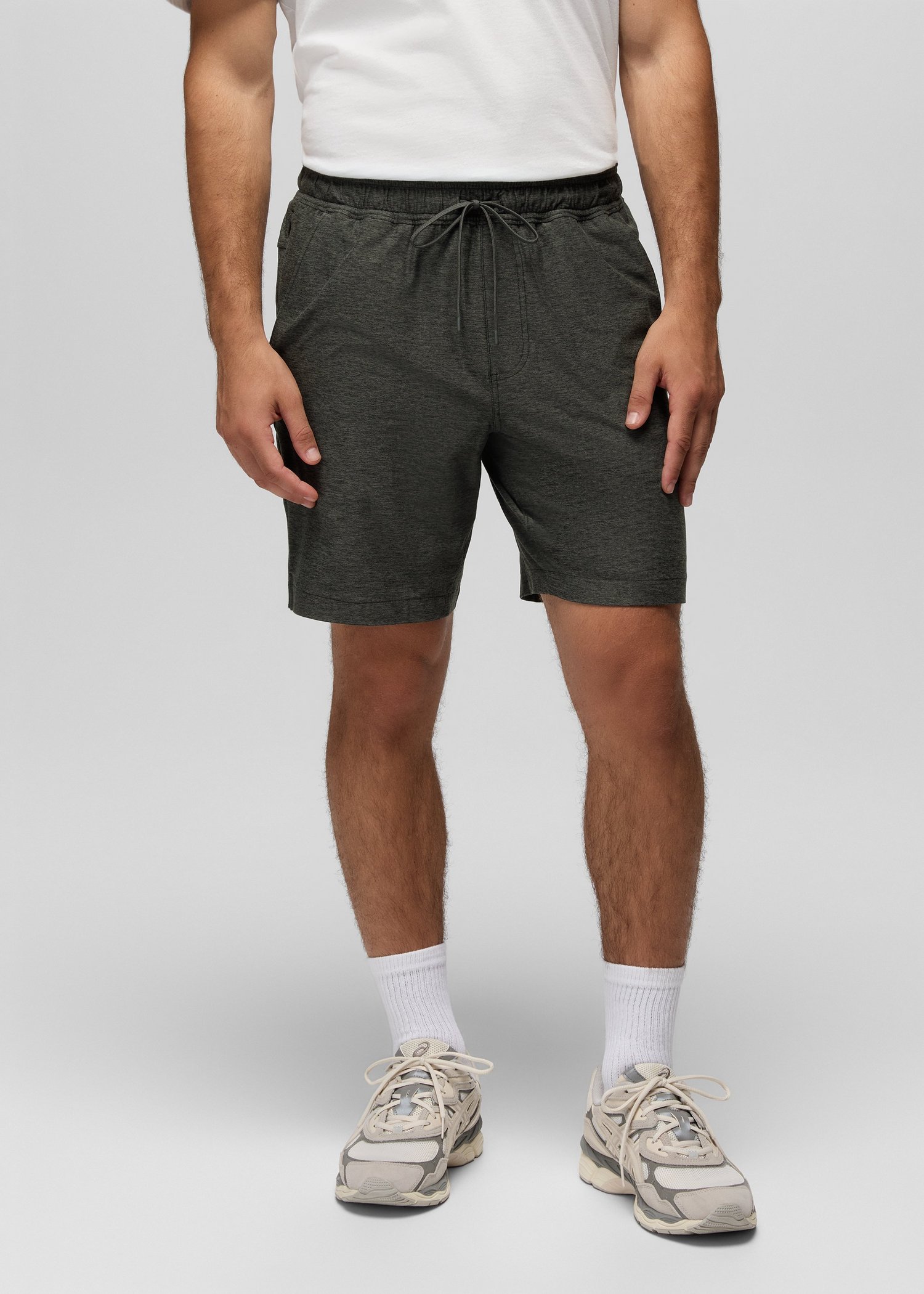 Mens prAna Altitude Tracker Light Short - Black Heather