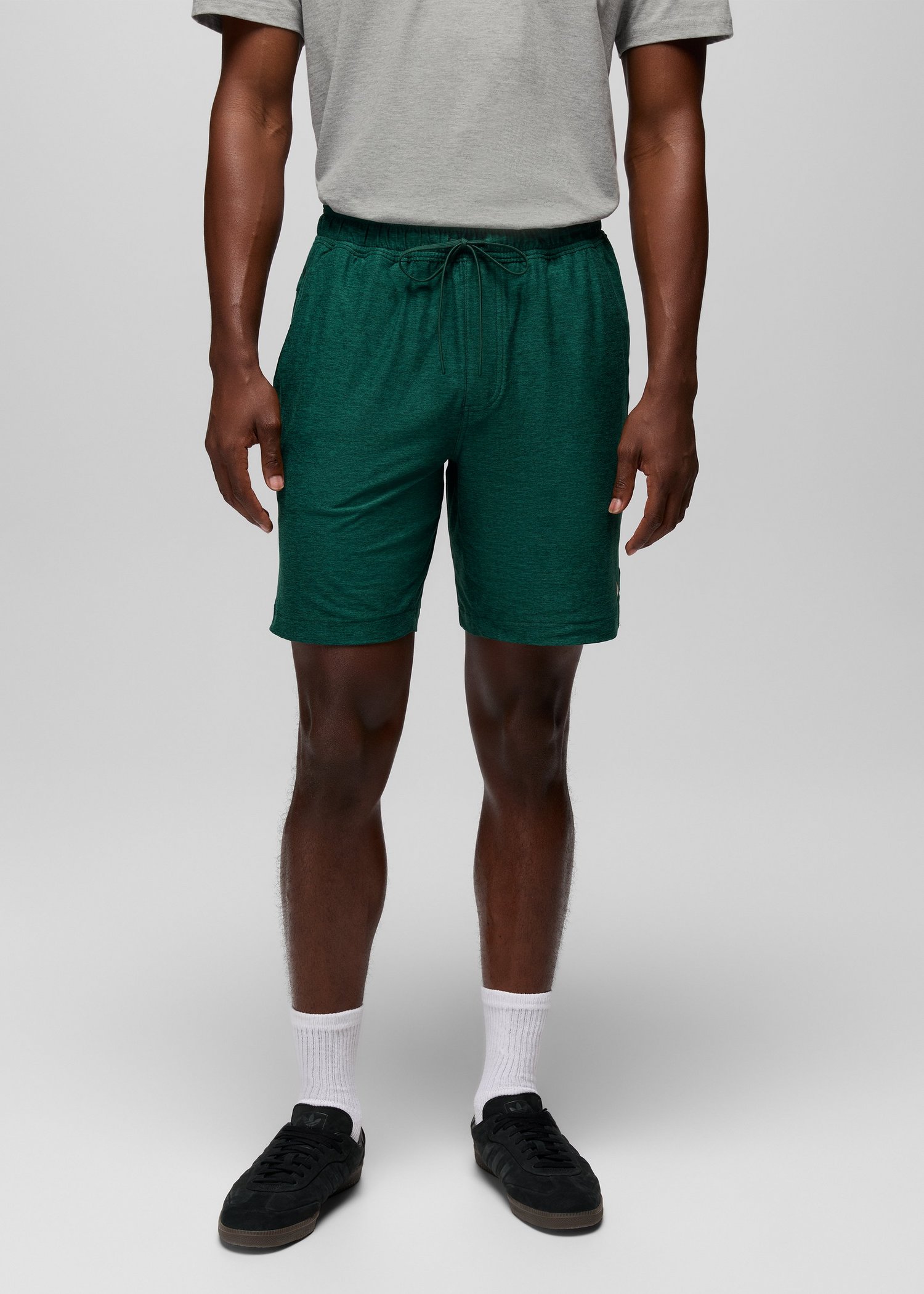 Mens prAna Altitude Tracker Light Short - Root Green Heather