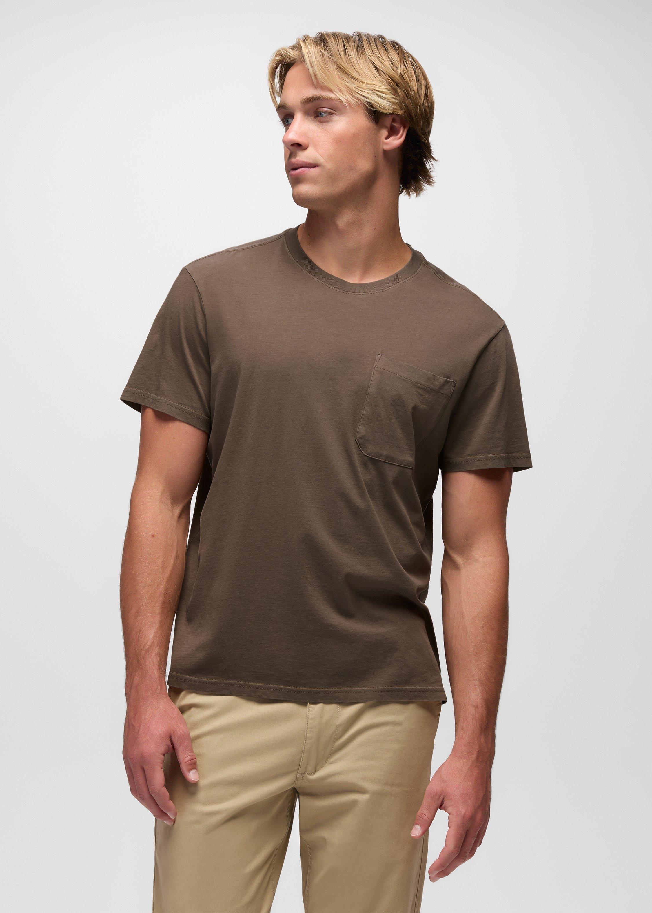 Mens prAna Everyday Relaxed Pocket Tee - Mud