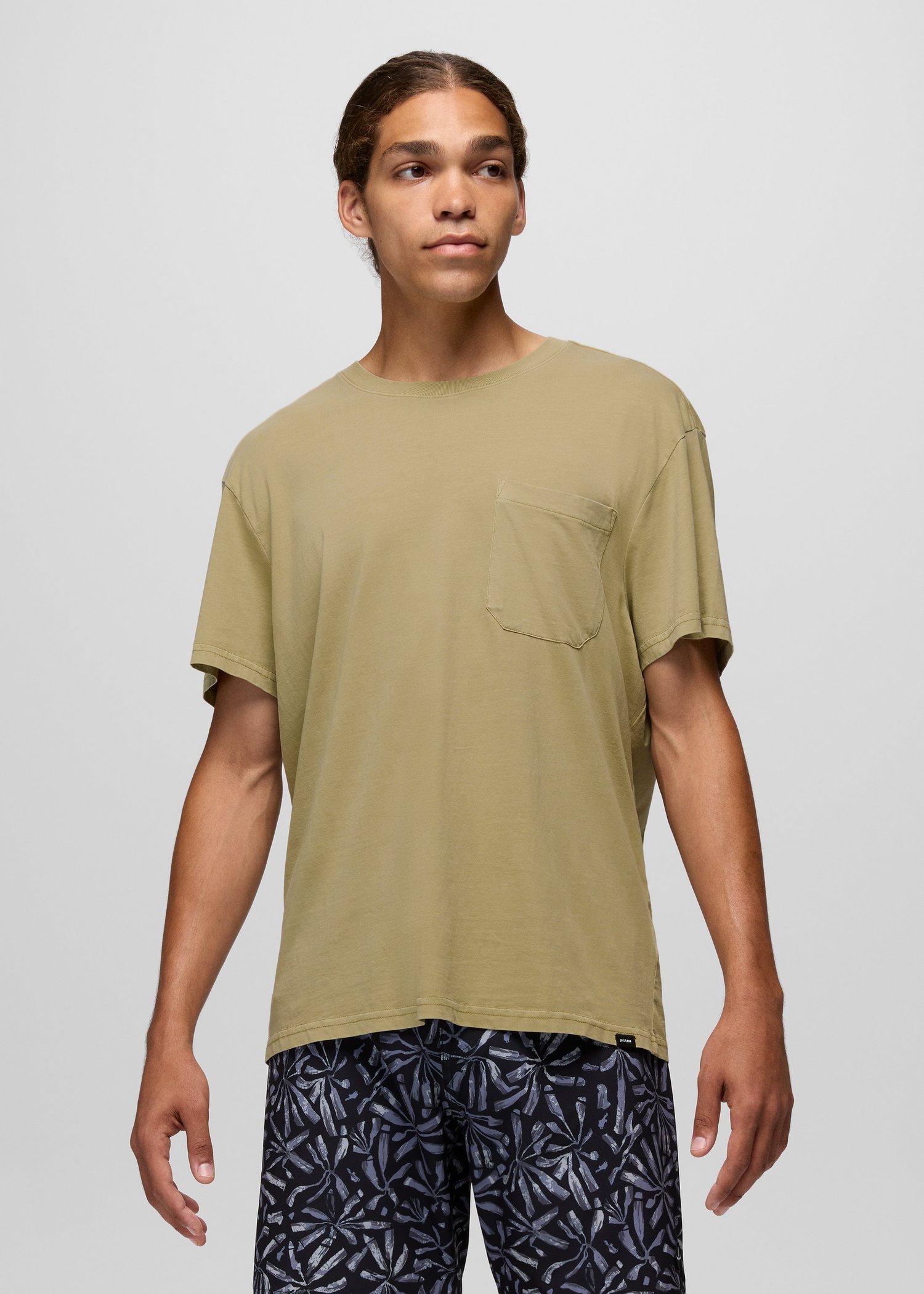 Mens prAna Everyday Pocket Short Sleeve Tee - Jackfruit
