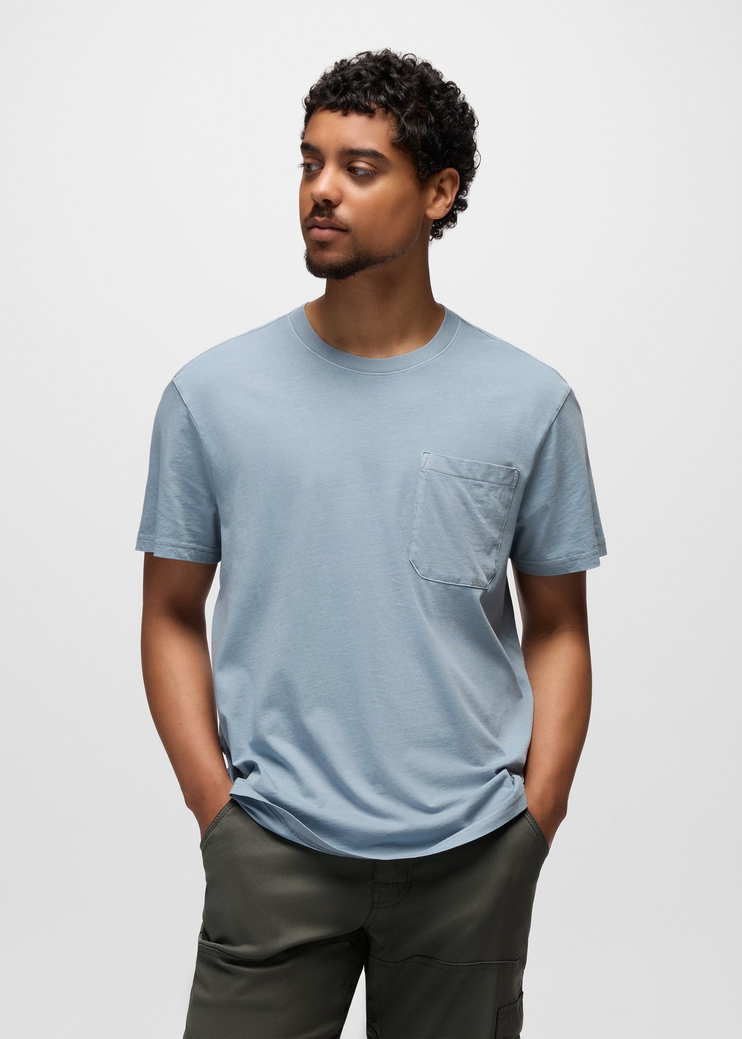 Mens prAna Everyday Relaxed Pocket Tee - Glacier Skies