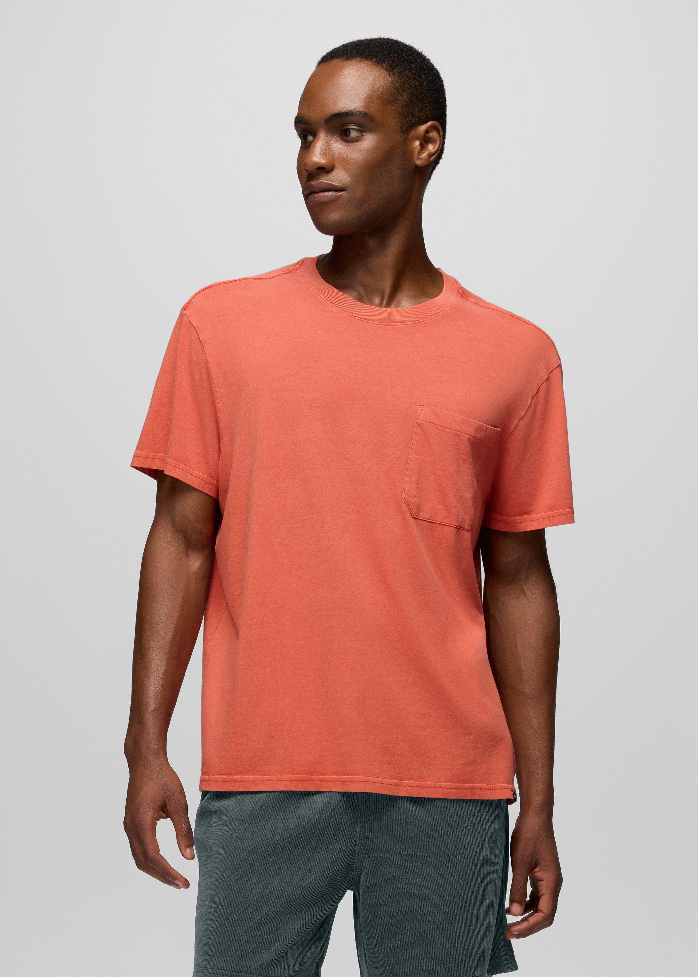 Mens prAna Everyday Pocket Short Sleeve Tee - Lychee