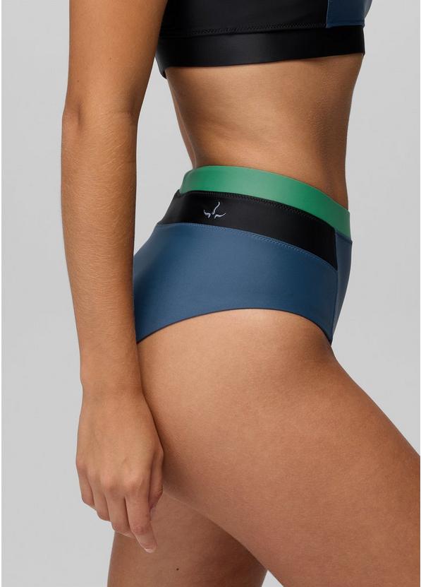 Baja Bound High Rise Swim Bottom, Color: Bluff Blue, image 4