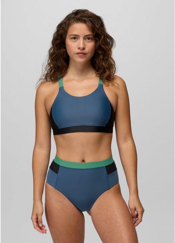 Baja Bound High Rise Swim Bottom, Color: Bluff Blue, image 3