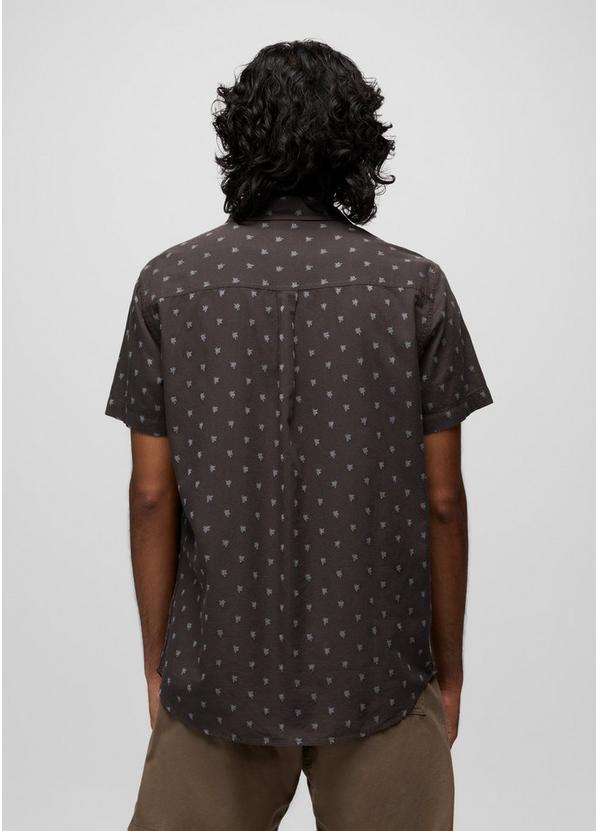 Metador Short Sleeve Shirt, Color: Basalt Palm Trees, image 2