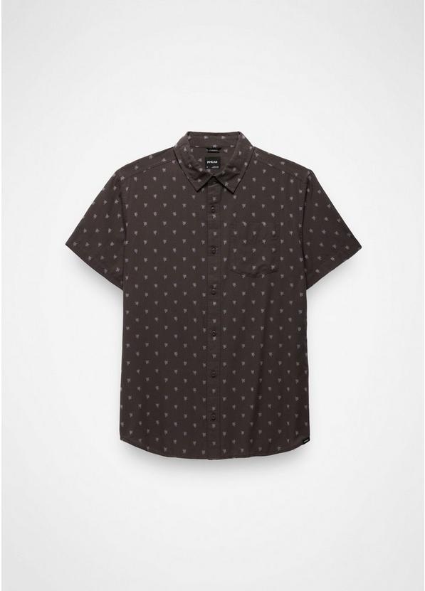 Metador Short Sleeve Shirt, Color: Basalt Palm Trees, image 5